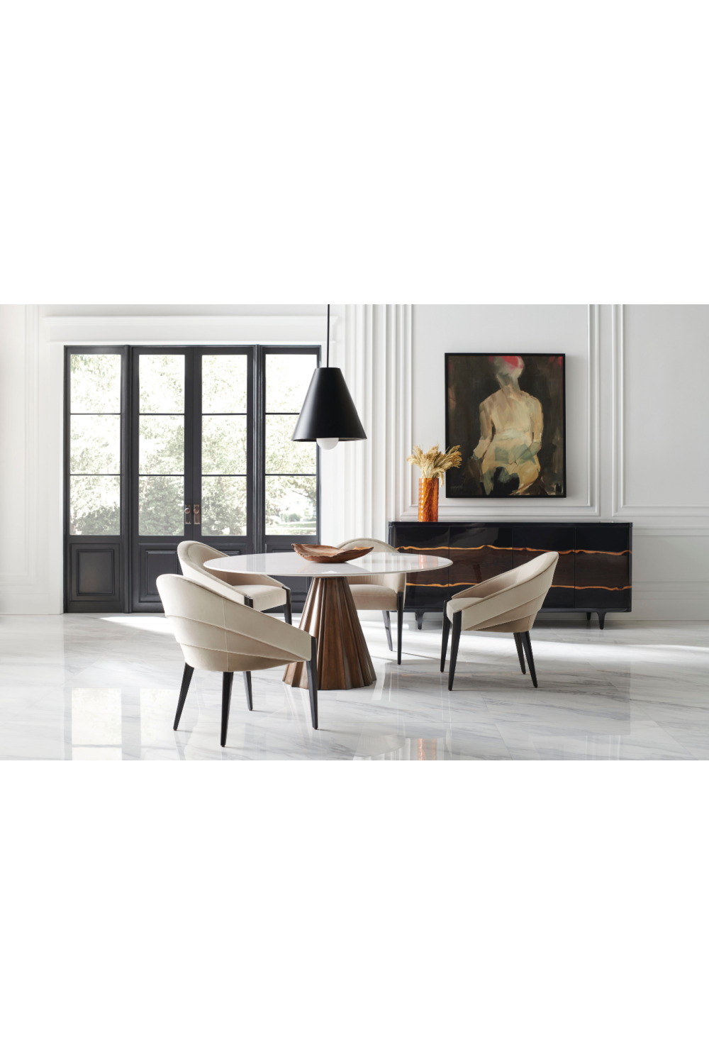 White Marble Dining Table | Caracole All Natural | Caracole.eu.com