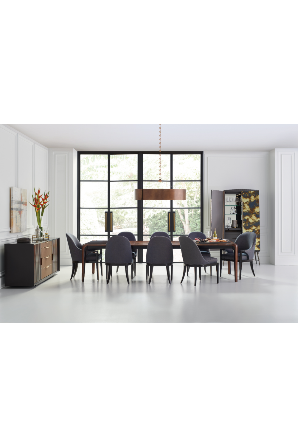 Dark Brown Walnut Dining Table | Caracole Room For More | Caracole.eu.com