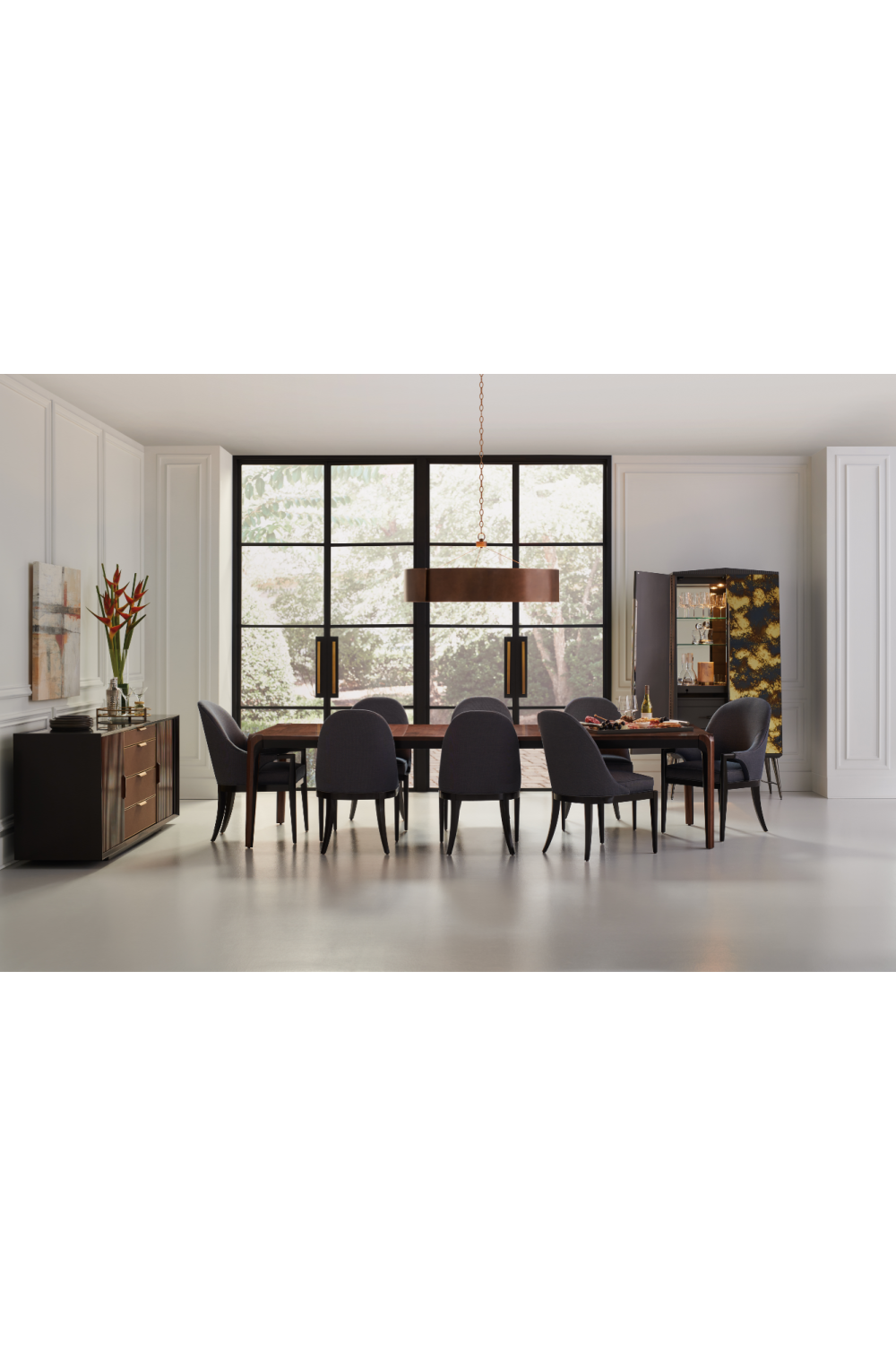 Dark Brown Walnut Dining Table | Caracole Room For More | Caracole.eu.com