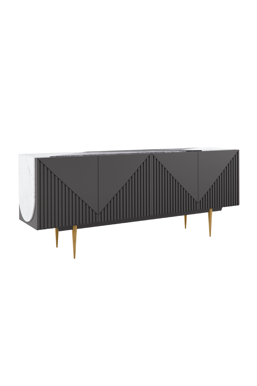 Slatted Modern Sideboard | Caracole Over The Edge | Caracole.eu.com