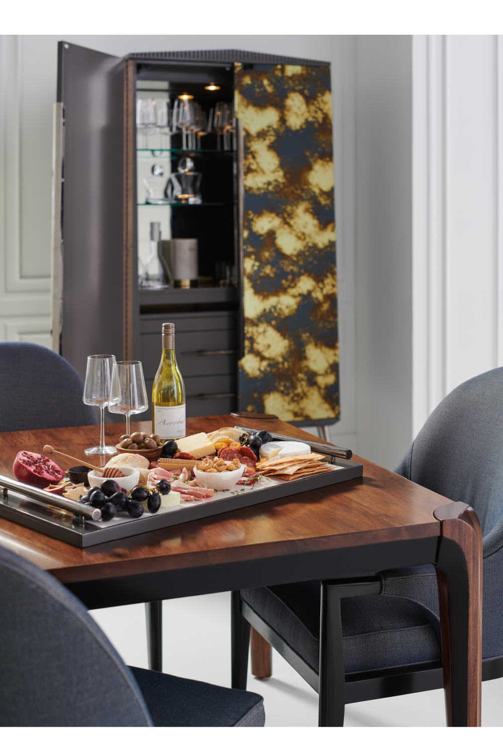 Blue Modern Dining Chair | Caracole Natural Choice | Caracole.eu.com