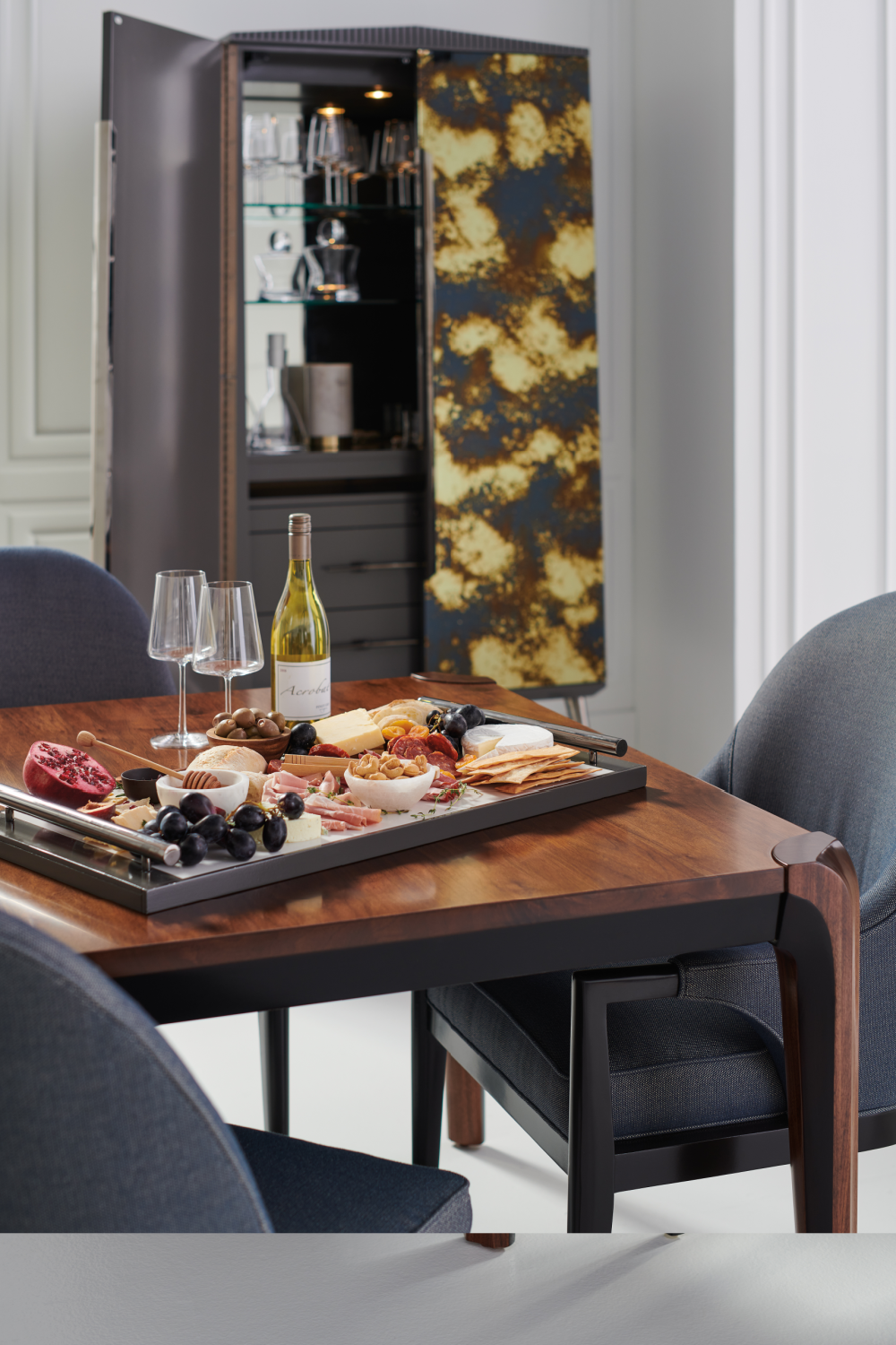 Blue Modern Side Chair | Caracole Natural Choice | Caracole.eu.com