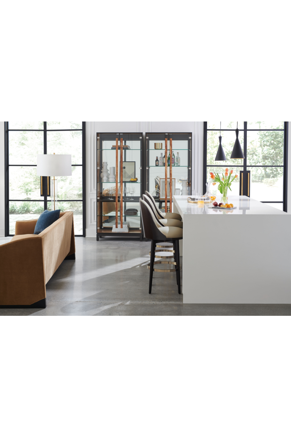 Vegan Leather Bar Stool | Caracole Another Round | Caracole.eu.com