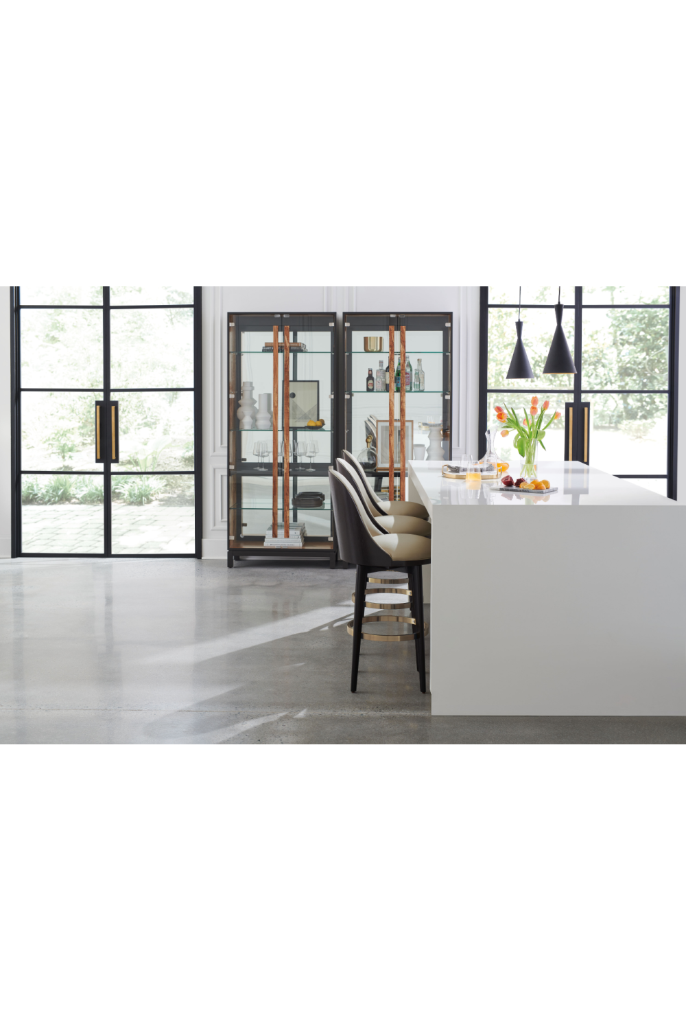 Vegan Leather Bar Stool | Caracole Another Round | Caracole.eu.com