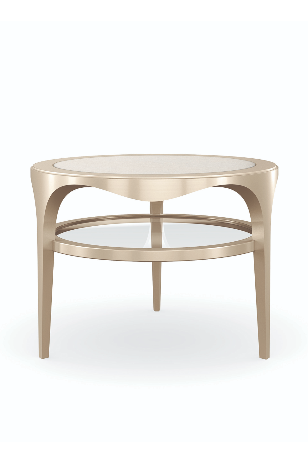 Round Metallic Accent Table | Caracole Up And Over | Caracole.eu.com