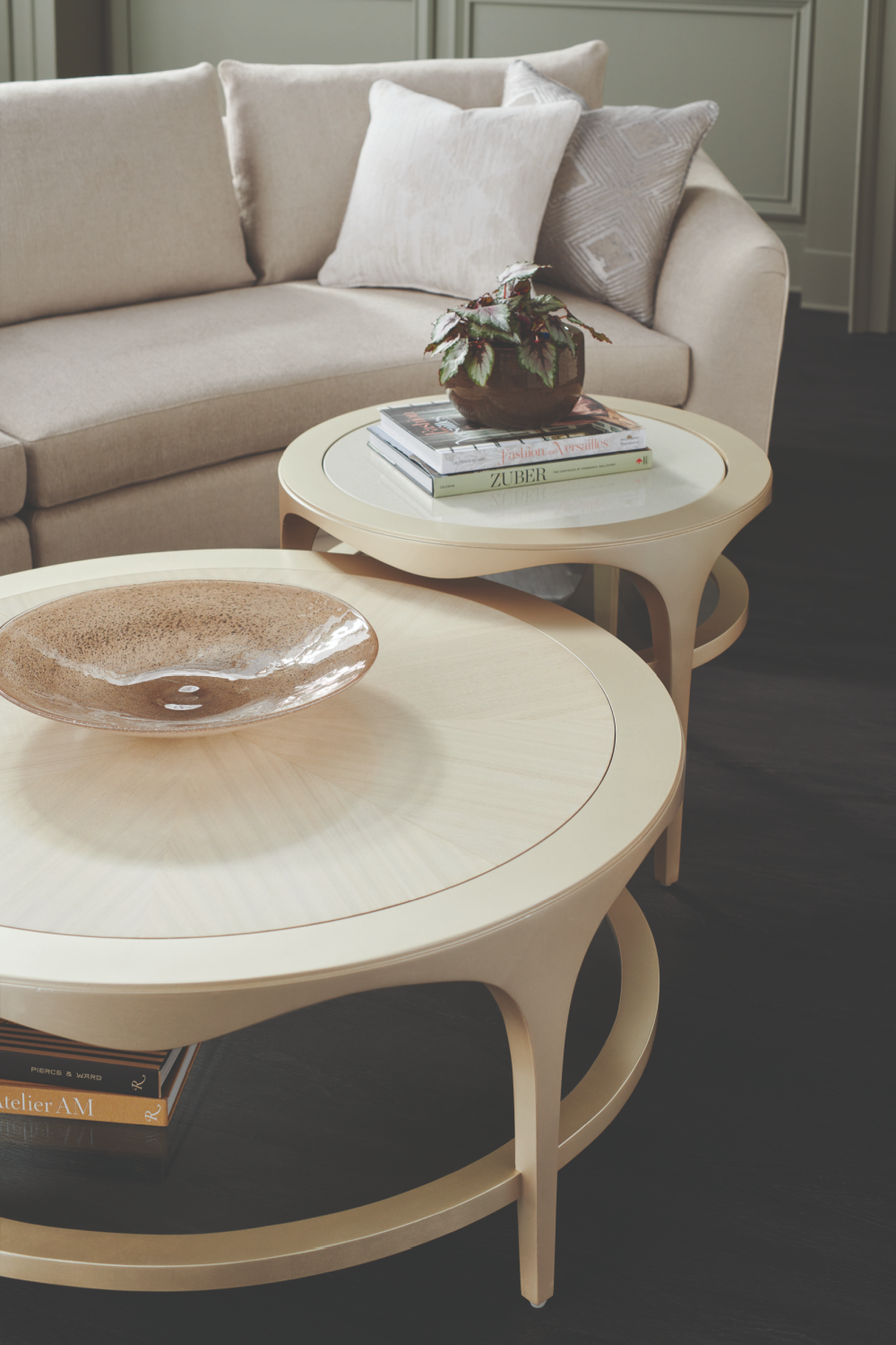 Round Metallic Accent Table | Caracole Up And Over | Caracole.eu.com