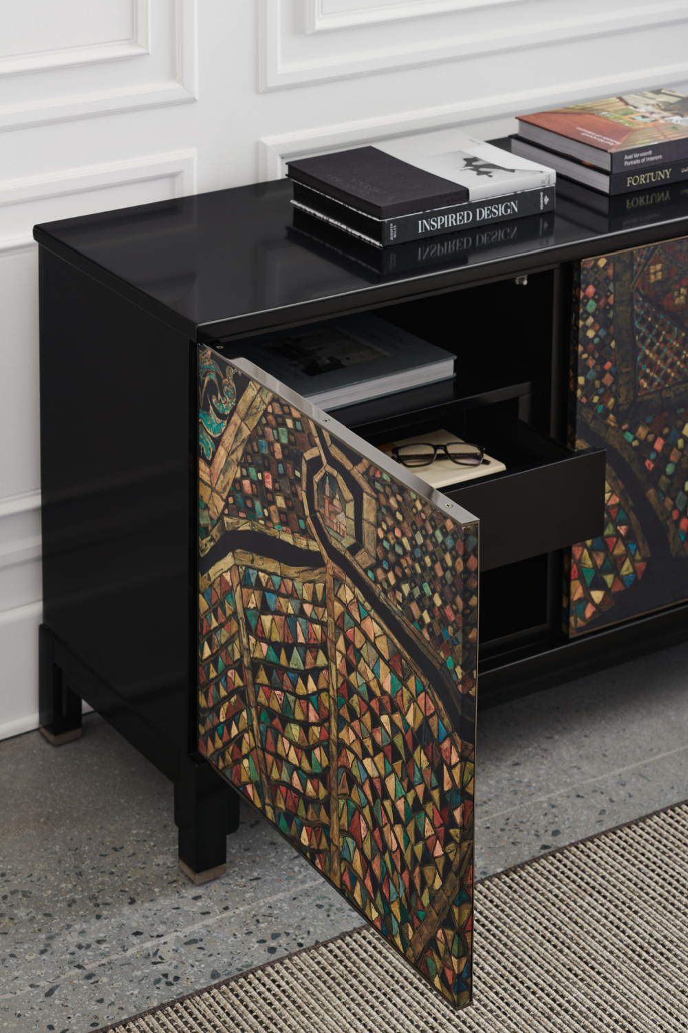 Art Printed Wooden Sideboard | Caracole Mosaic | Caracole.eu.com