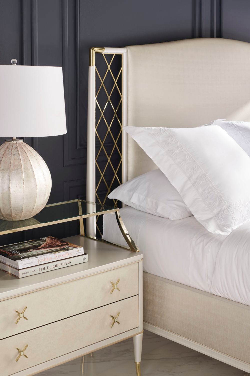 Cream Modern Nightstand | Caracole All Dolled Up | Caracole.eu.com