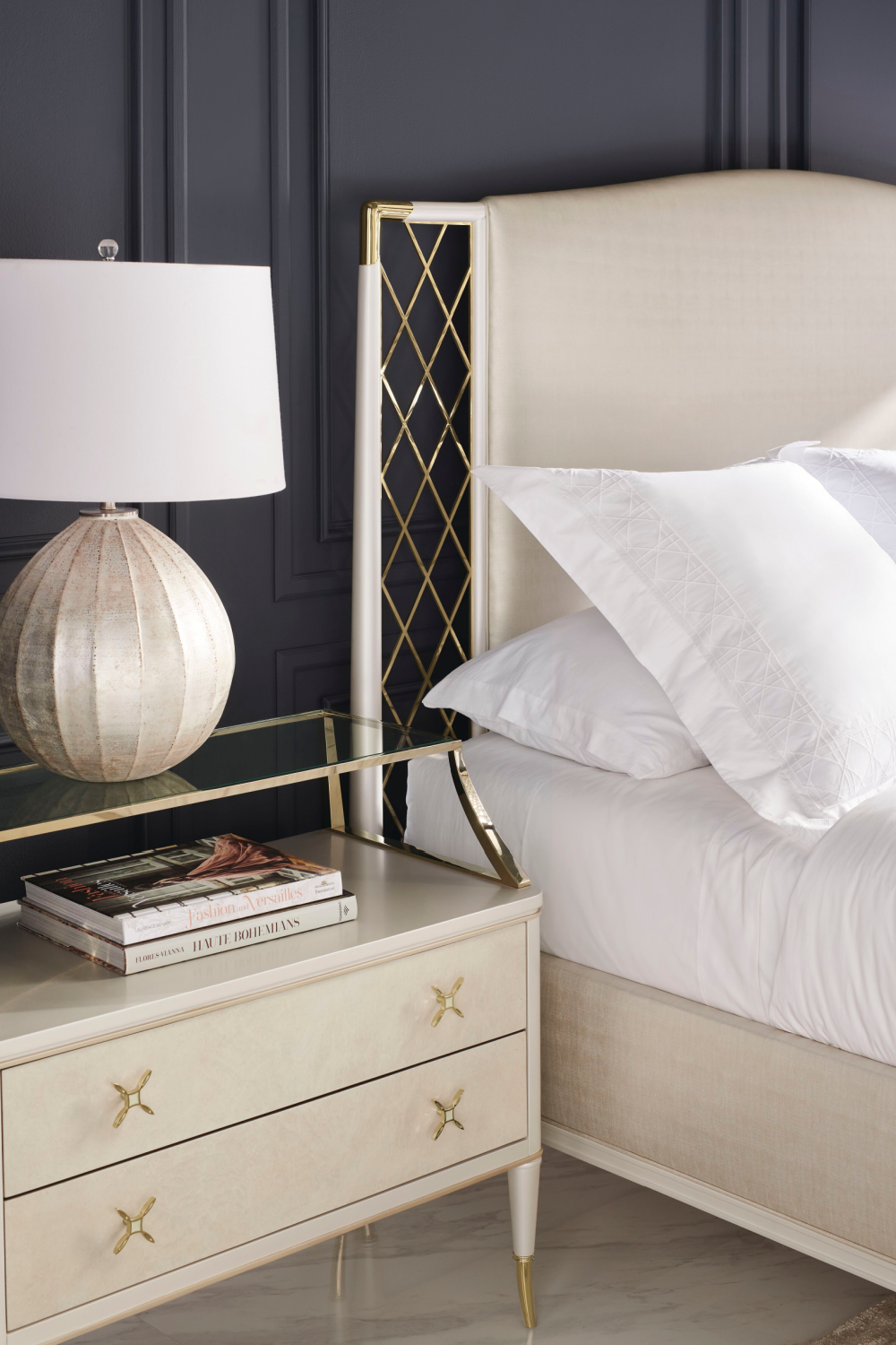 Cream Modern Nightstand | Caracole All Dolled Up | Caracole.eu.com