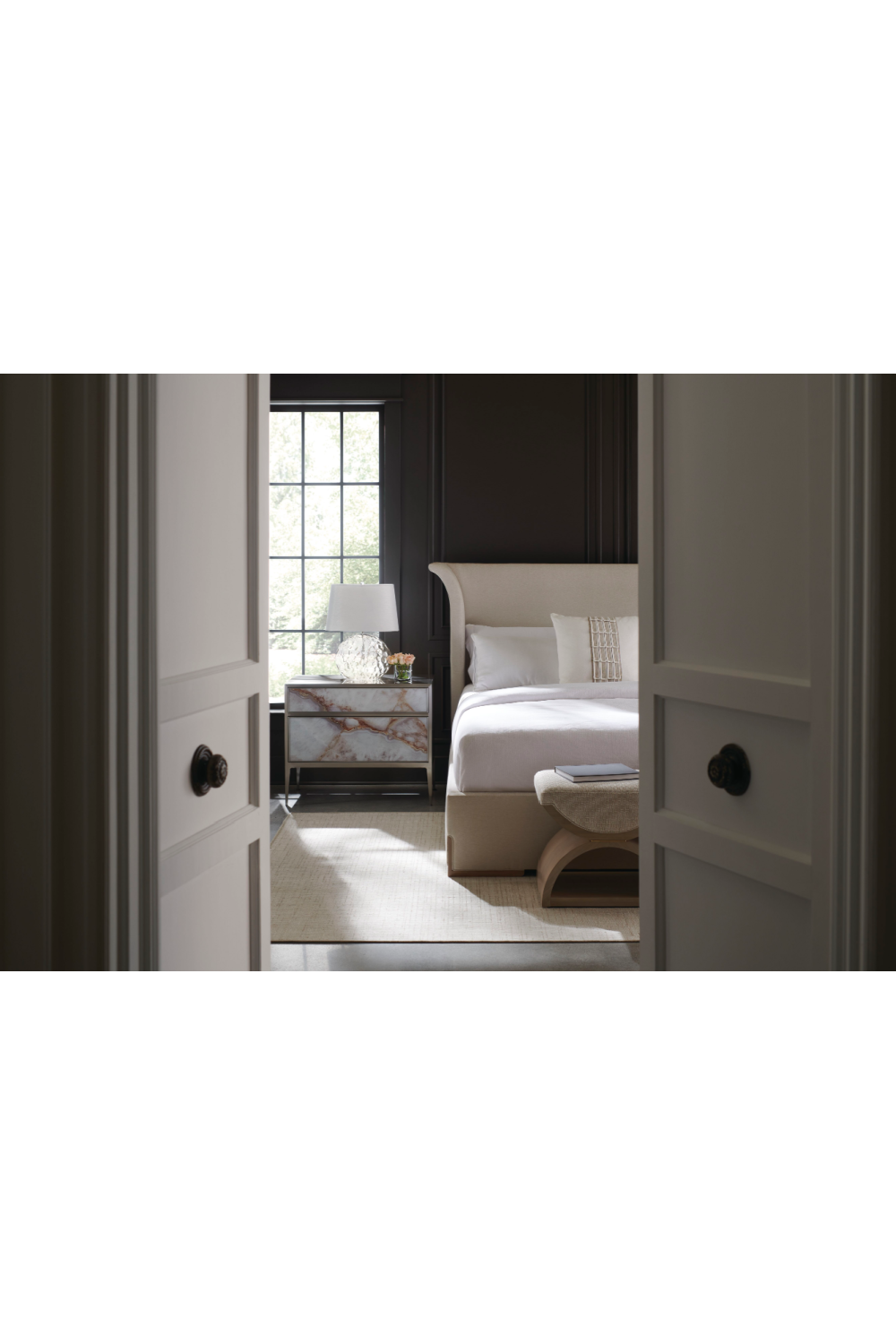 Light Gray Modern Bed | Caracole Beauty Sleep | Caracole.eu.com