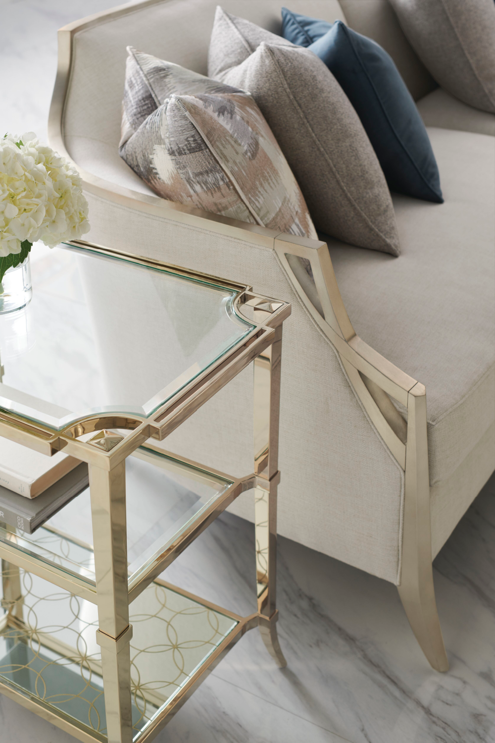 Gold Three-Tiered End Table | Caracole Third Times A Charm | Caracole.eu.com