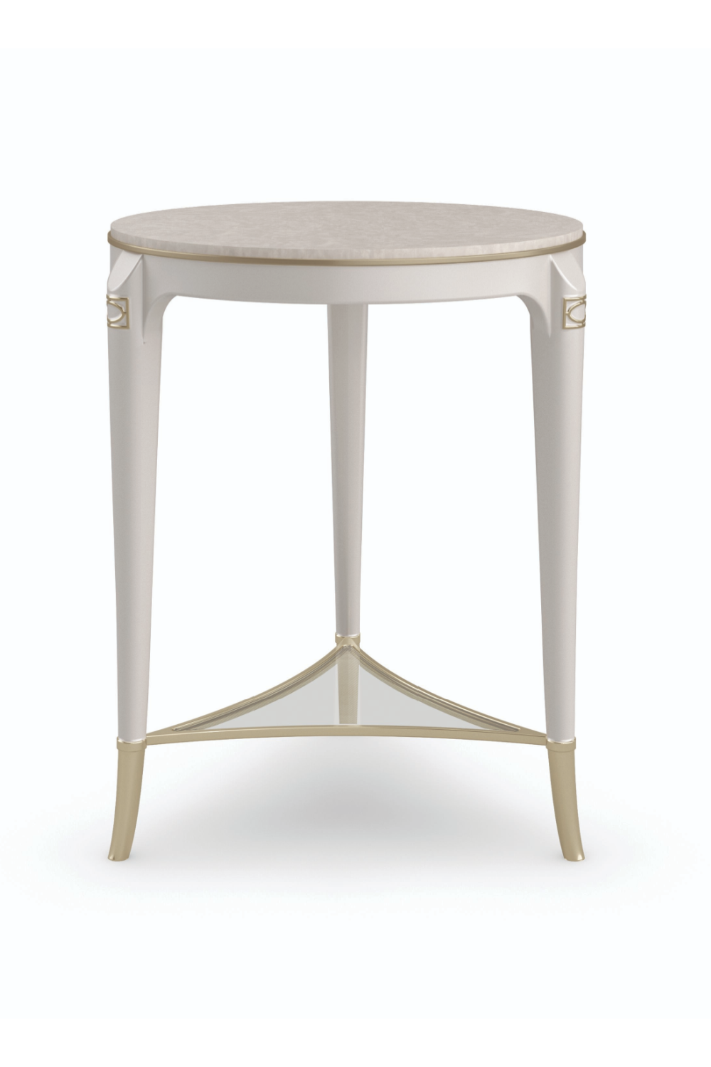 Cream Round Modern Side Table | Caracole Matched Up | Caracole.eu.com