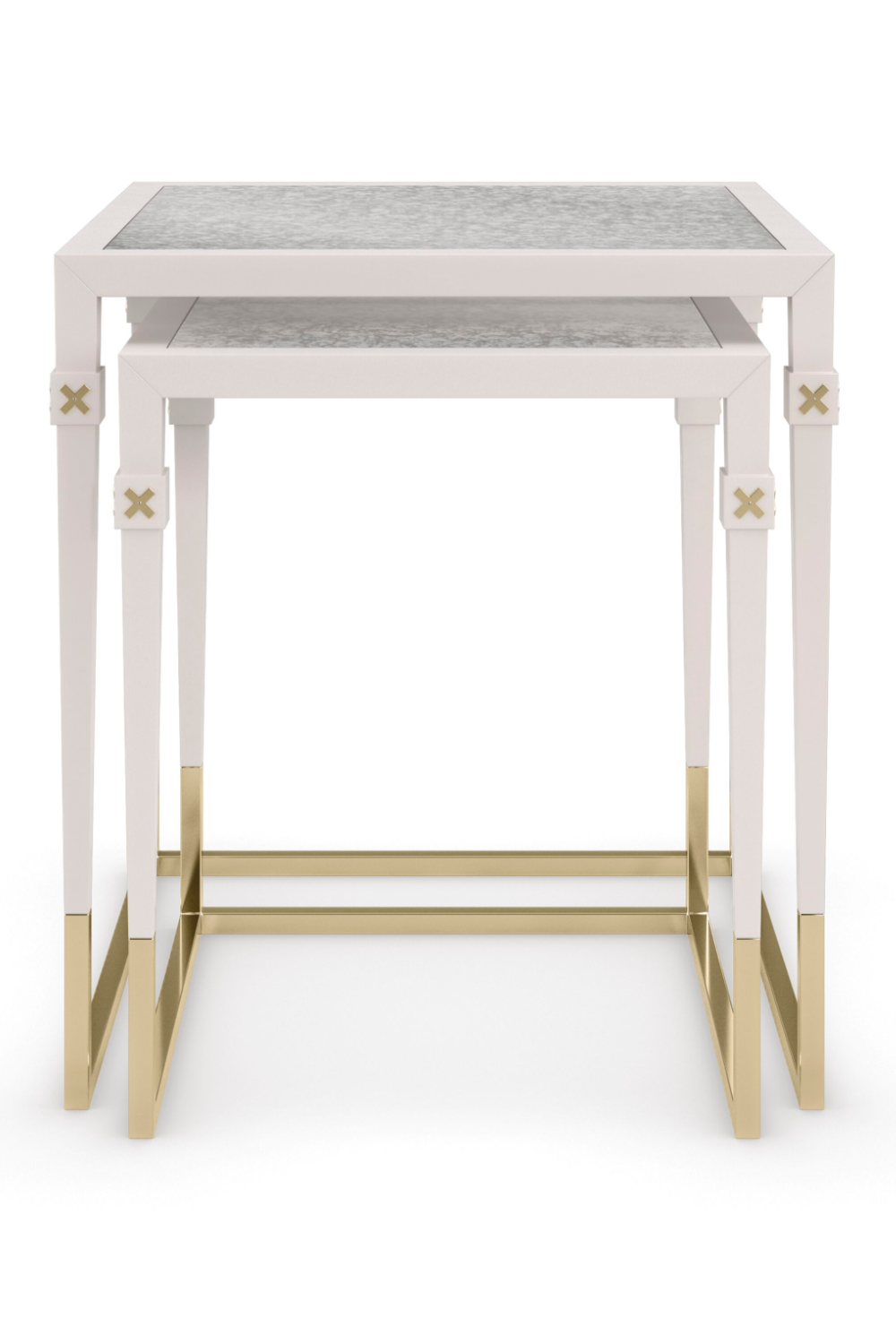 Pearl White Nesting Side Tables (2) | Caracole Better Together | Caracole.eu.com
