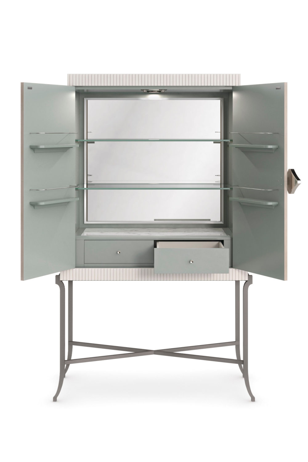 Rosette Patterned Bar Cabinet | Caracole High Expectations | Caracole.eu.com