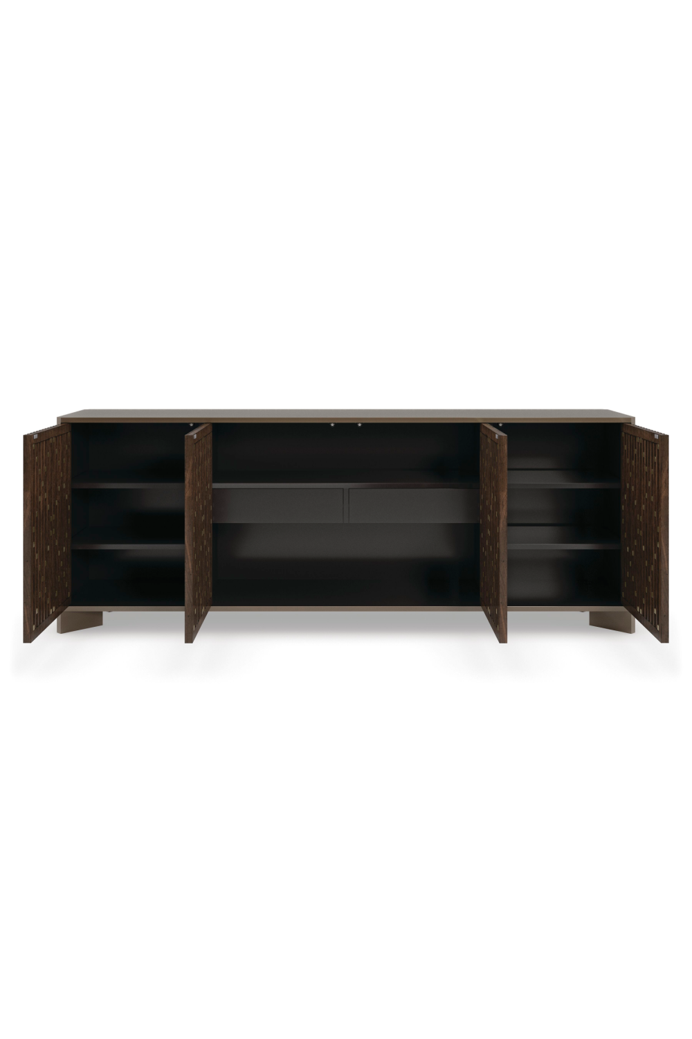 Slatted Wood Media Console | Caracole Diamond In The Rough | Caracole.eu.com