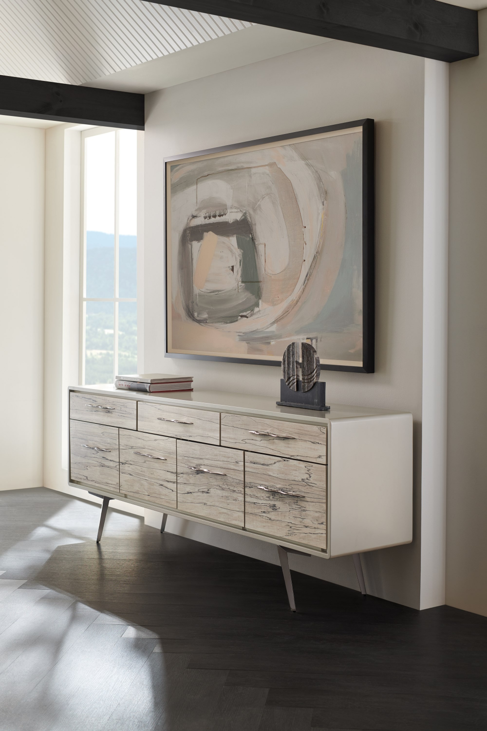 Spalted Maple Veneer Sideboard | Caracole Highs And Lows | Caracole.eu.com