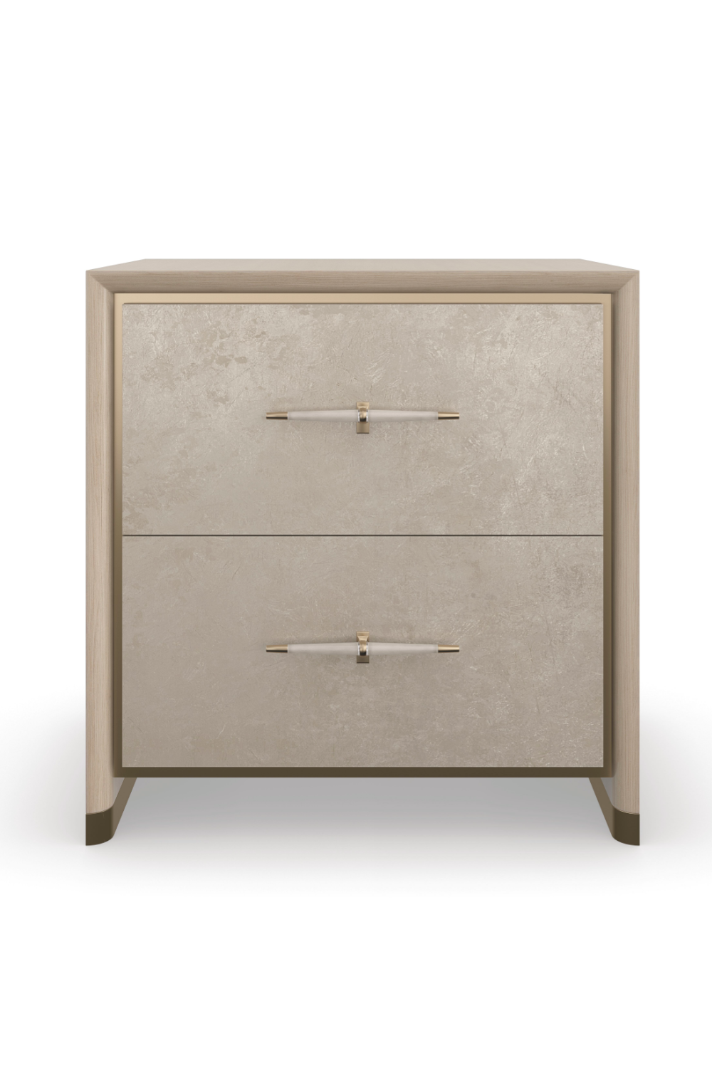 Beige 2-Drawer Nightstand | Caracole Hang Up | Oroa.com