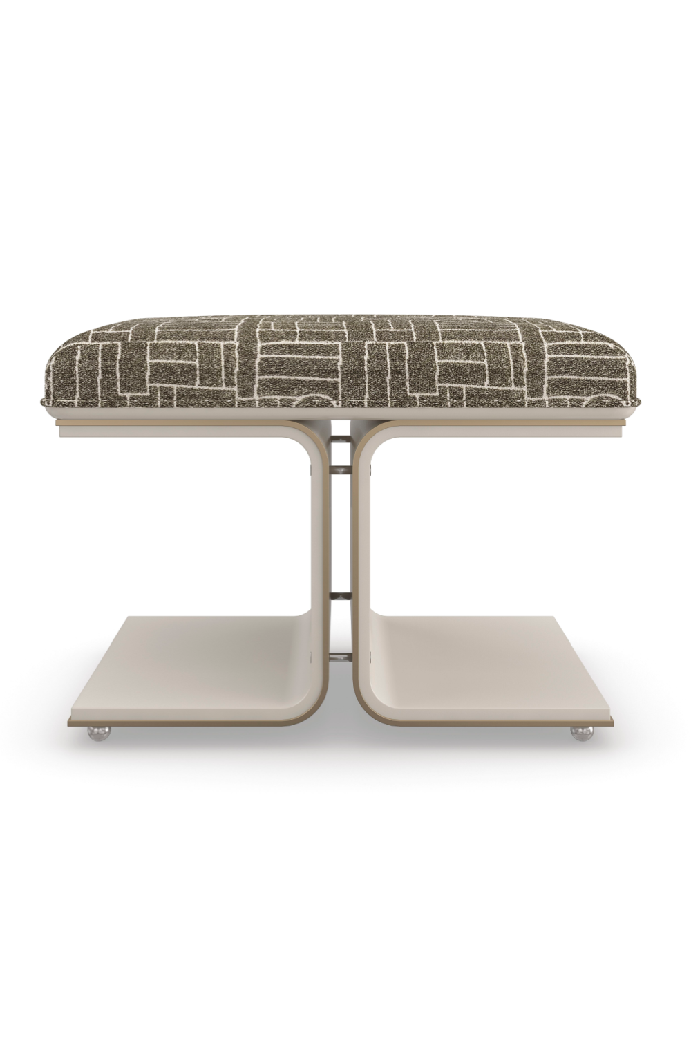 Moss Green Modern Ottoman | Caracole Balance Beam | Caracole.eu.com