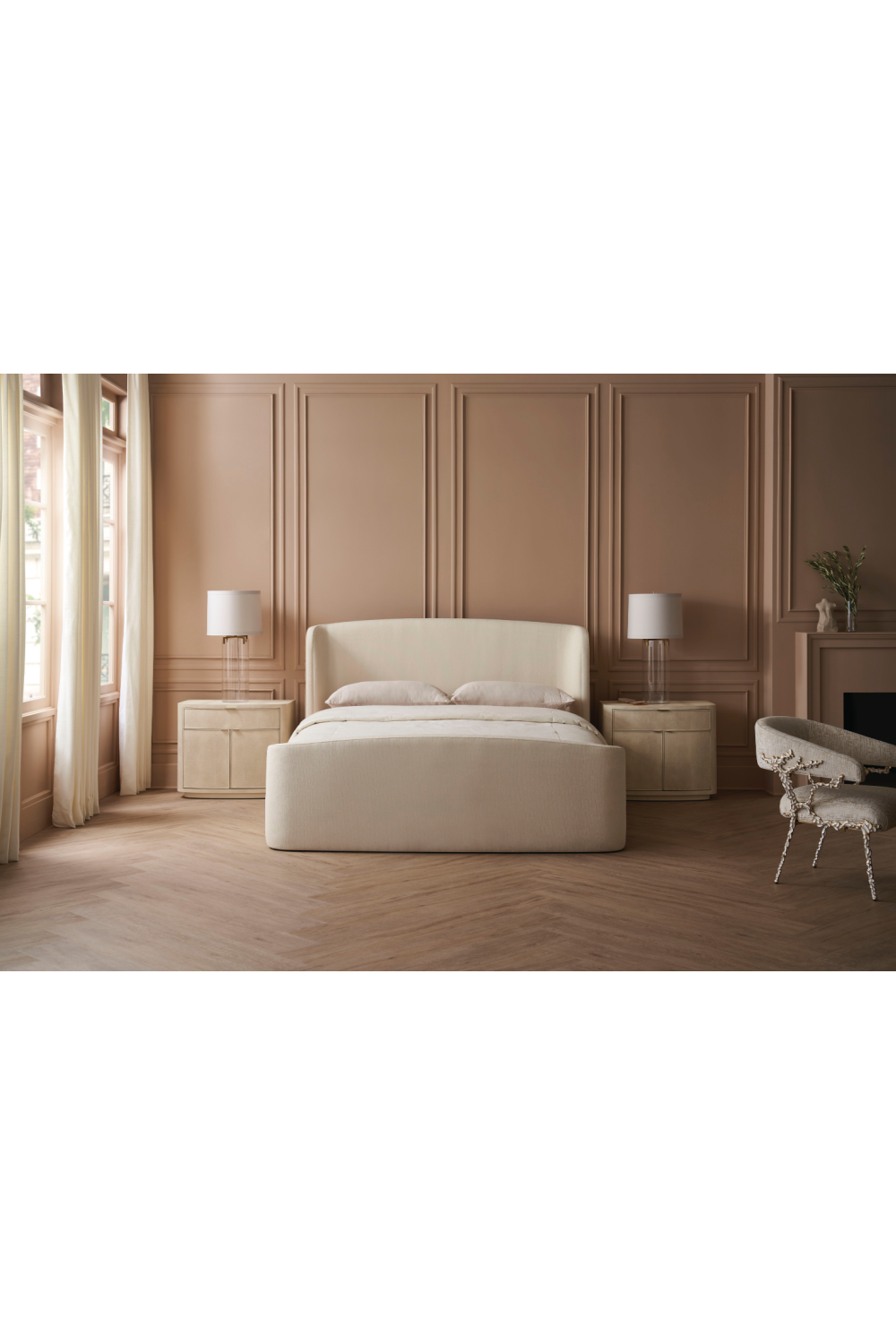 Ivory Ribbed Bed | Caracole Soft Embrace | Caracole.eu.com