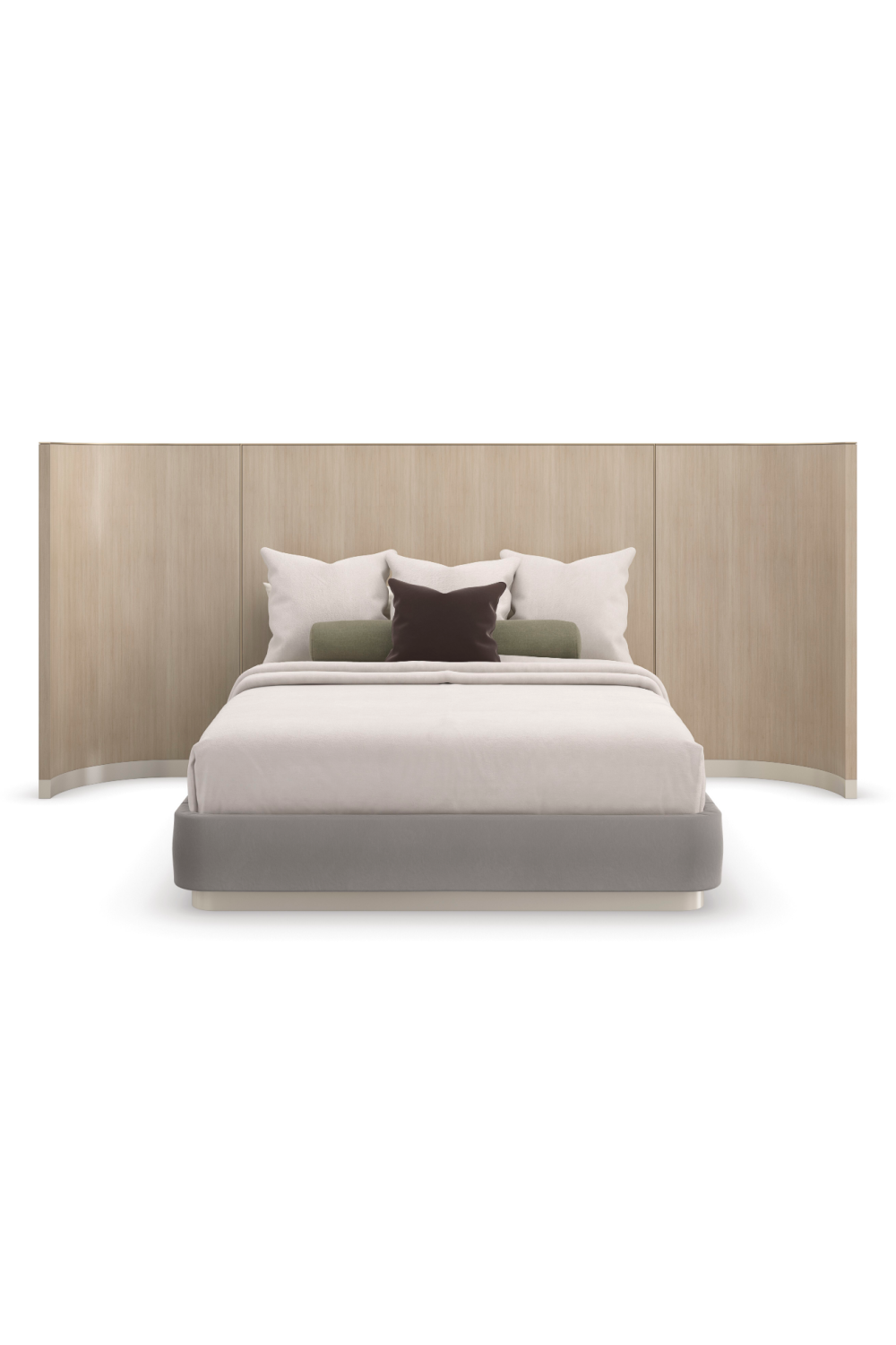 Gray Minimalist Winged Bed | Caracole Dream Chaser | Caracole.eu.com