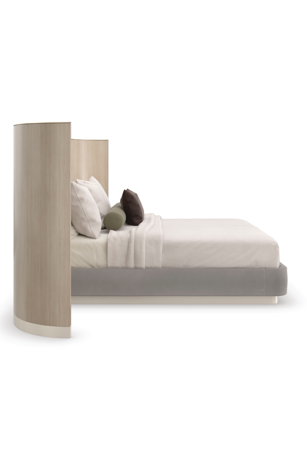 Gray Minimalist Winged Bed | Caracole Dream Chaser | Caracole.eu.com