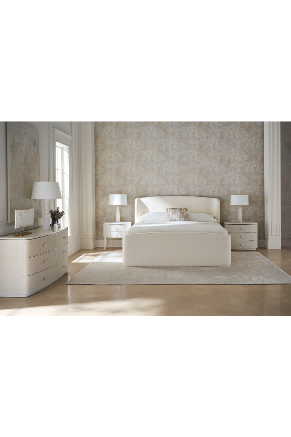 Ivory Ribbed Bed | Caracole Soft Embrace | Caracole.eu.com