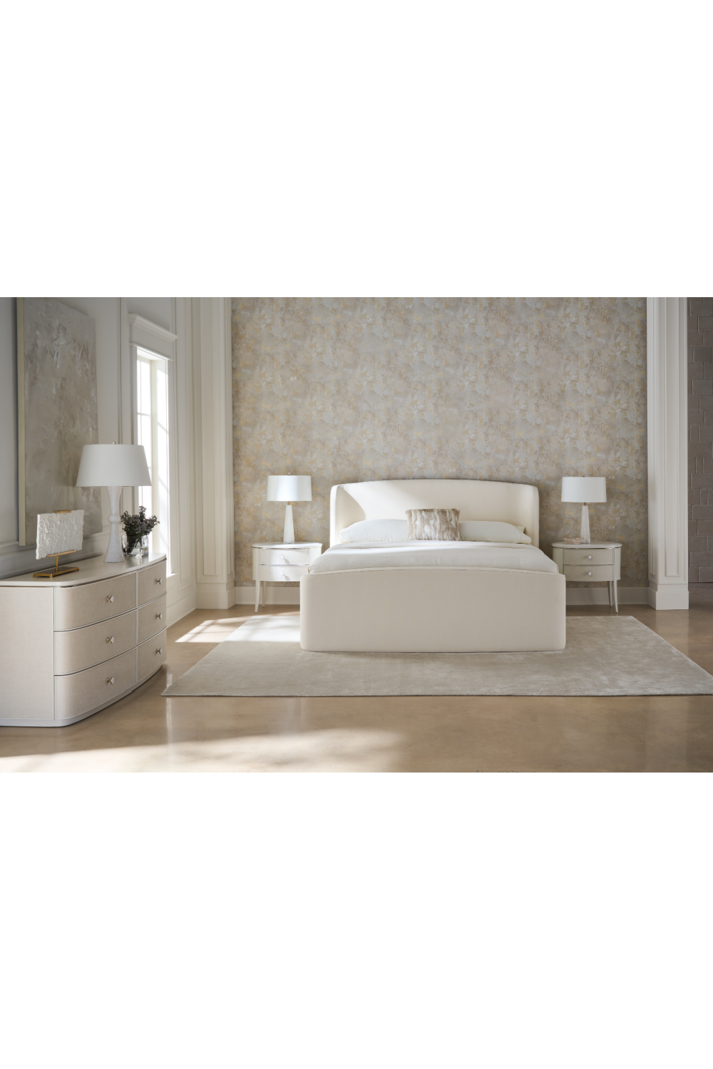 Ivory Ribbed Bed | Caracole Soft Embrace | Caracole.eu.com