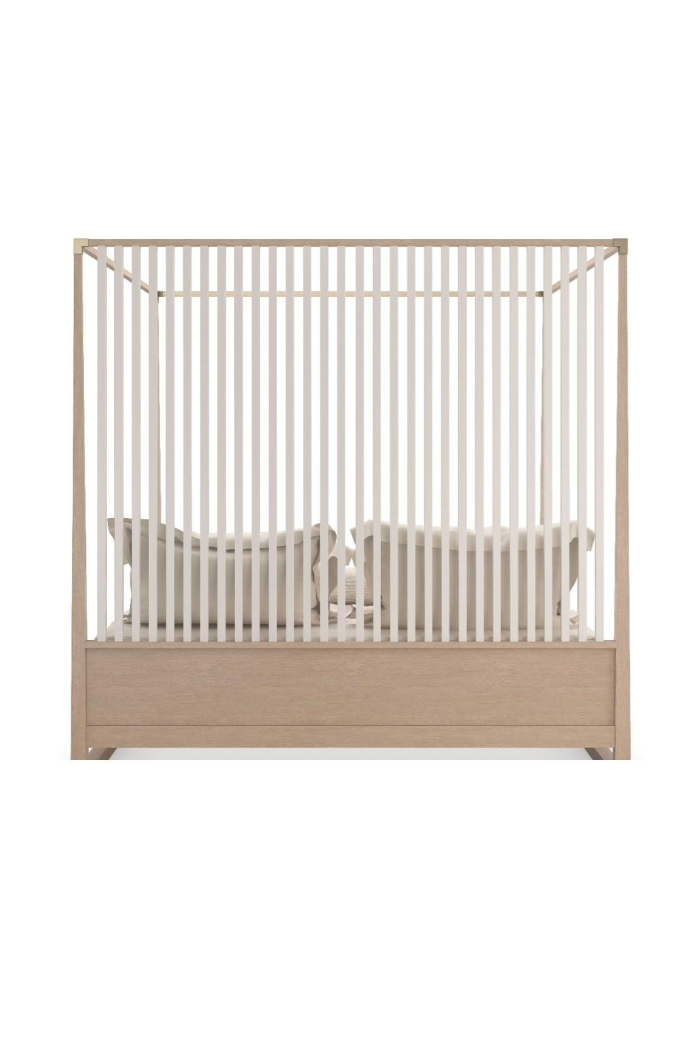 Light Oak Canopy Bed | Caracole Pinstripe | Caracole.eu.com