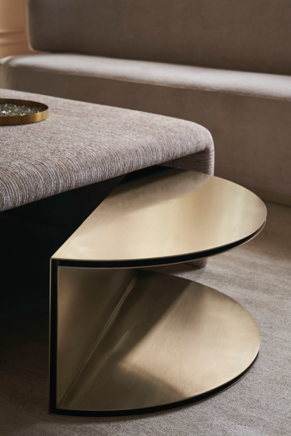 Gold Semi-Circle Cocktail Table | Caracole All Together | Caracole.eu.com