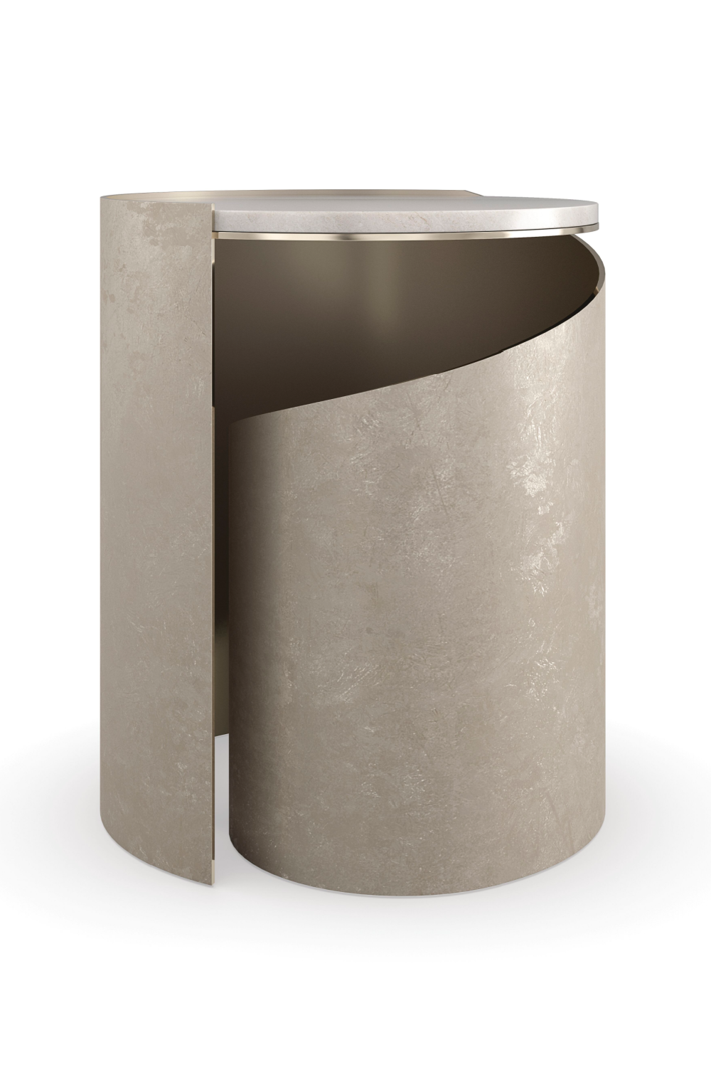 Spiral Silver Leaf Side Table | Caracole Nautilus | Caracole.eu.com