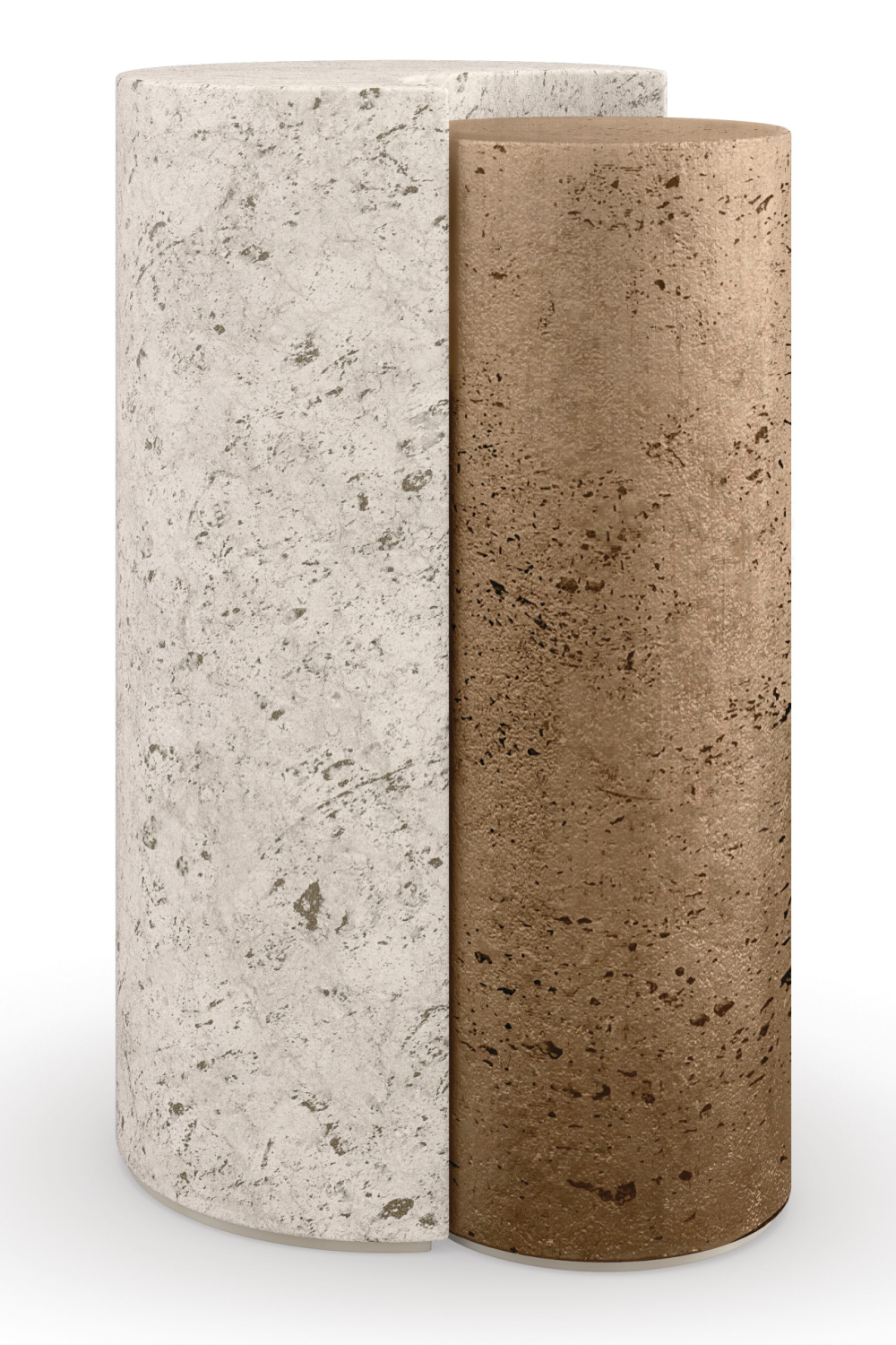 Travertine Modern End Table | Caracole Sun And Moon | Caracole.eu.com