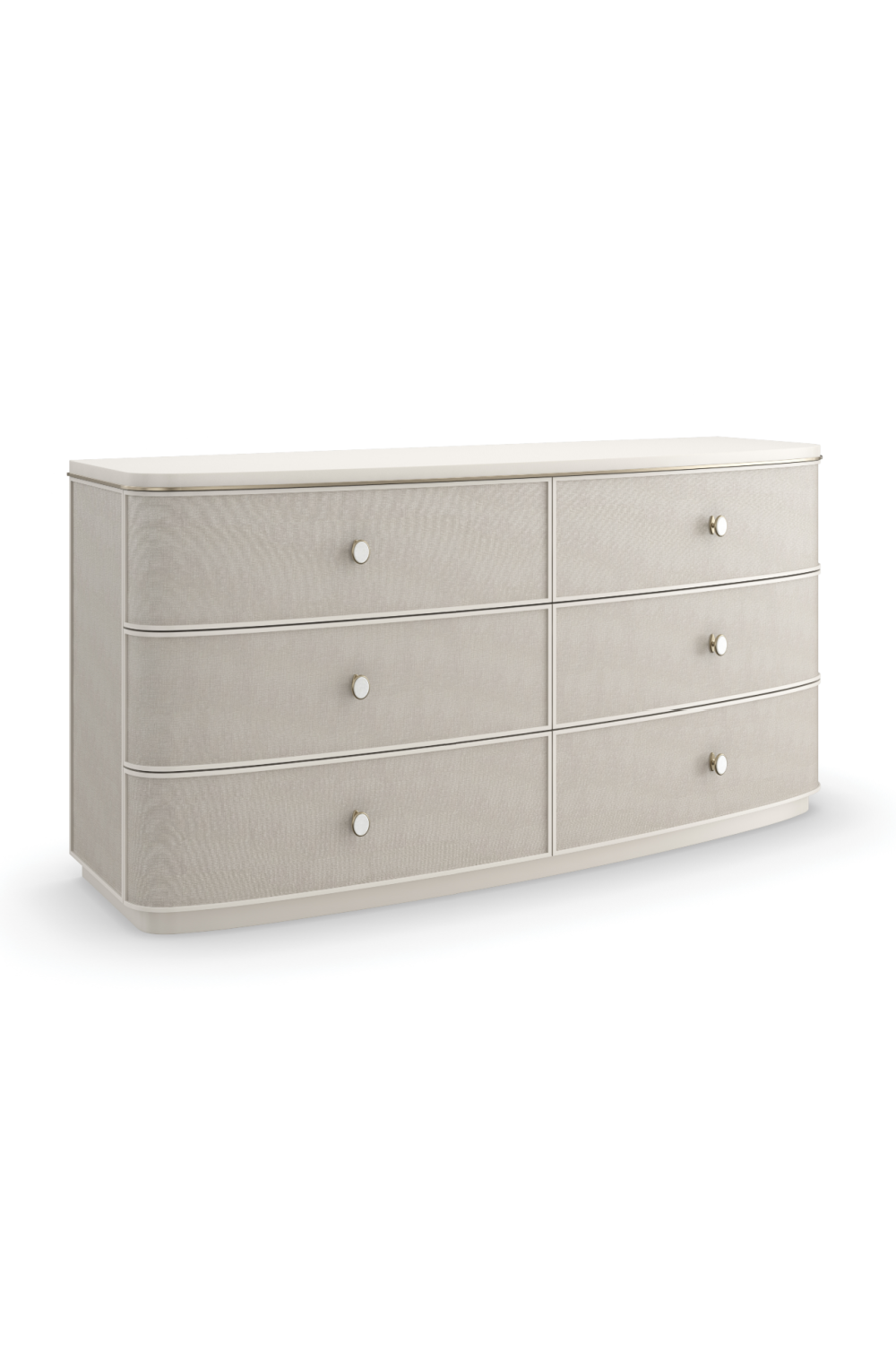 Cream Linen 6-Drawer Dresser | Caracole Lyon | Caracole.eu.com