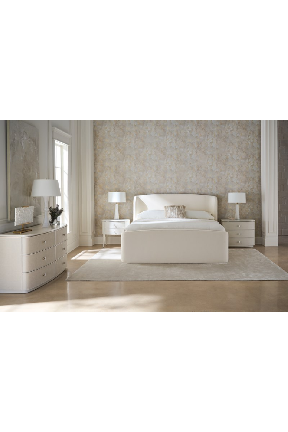 Cream Linen 6-Drawer Dresser | Caracole Lyon | Caracole.eu.com