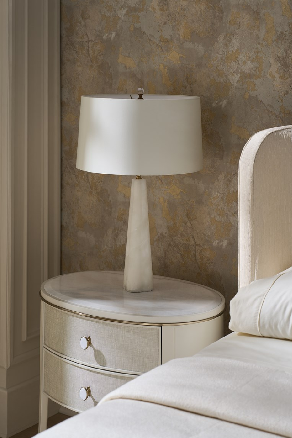 Marble Top 2-Drawer Nightstand | Caracole Bruges | Caracole.eu.com