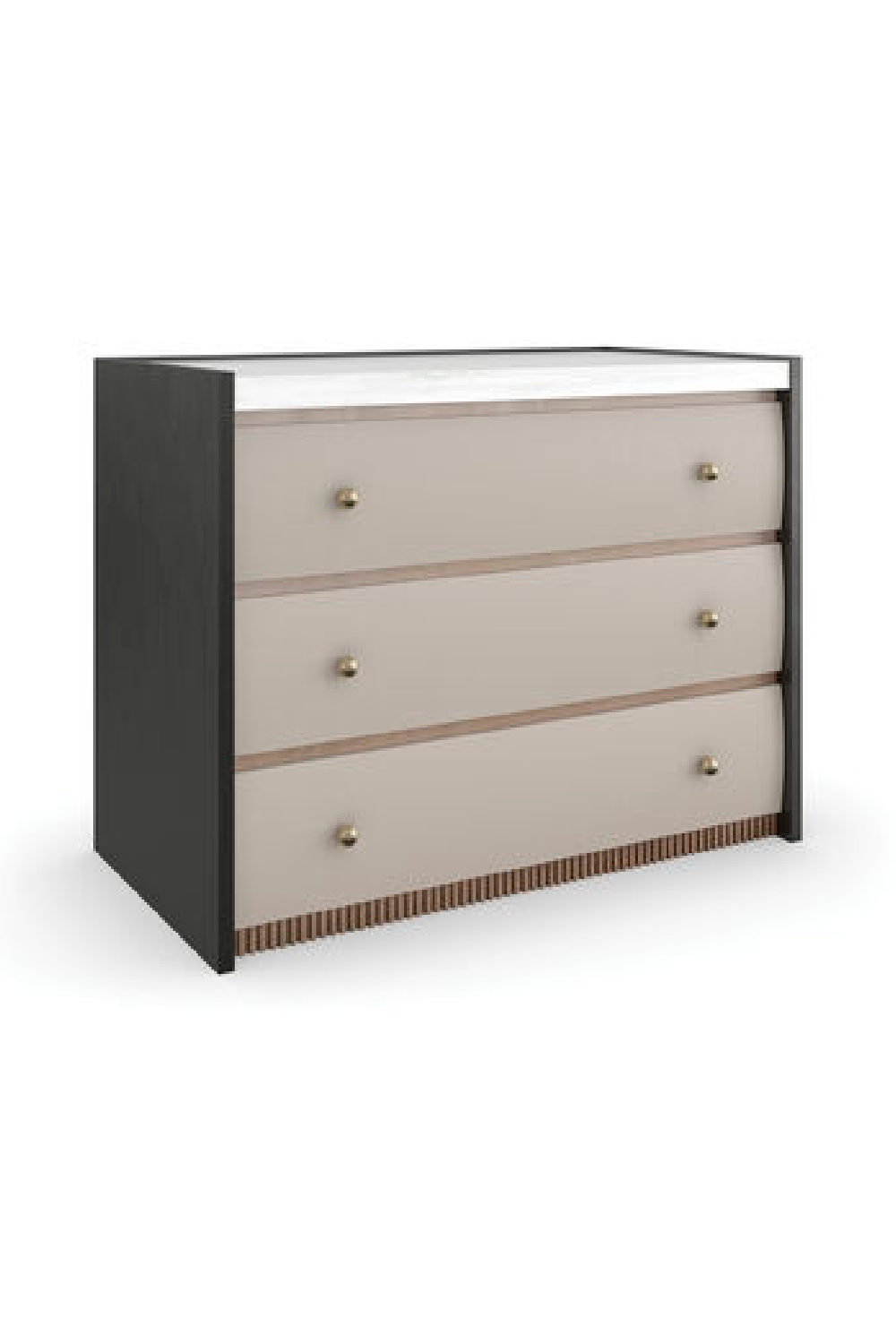 Burnished Adobe 3-Drawer Nightstand | Caracole Avignon | Caracole.eu.com