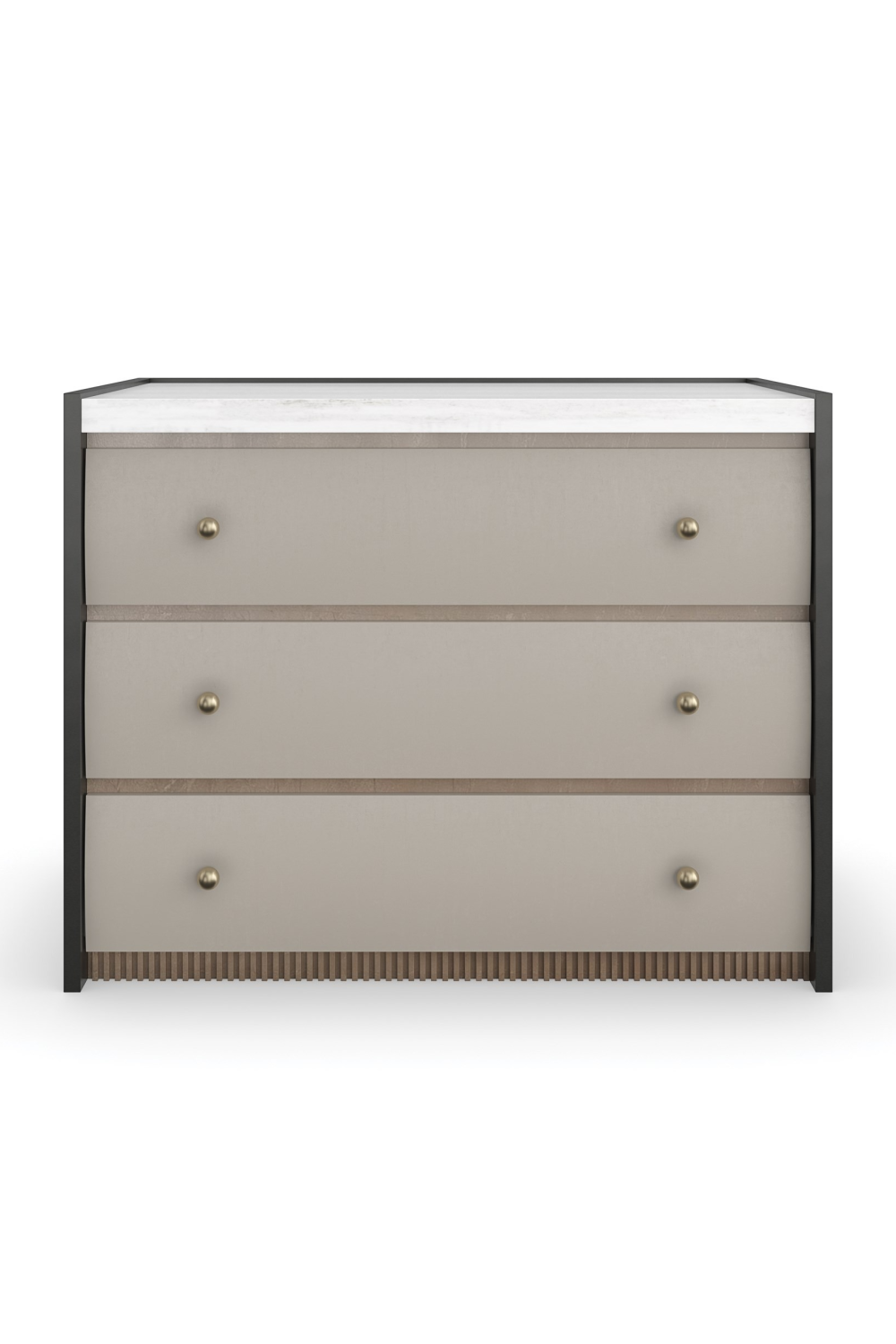 Burnished Adobe 3-Drawer Nightstand | Caracole Avignon | Caracole.eu.com