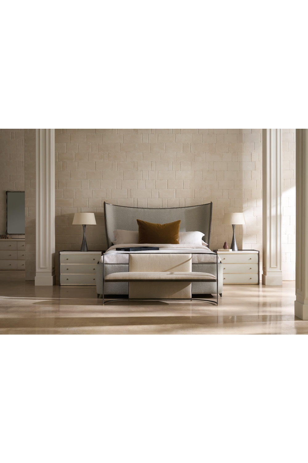 Burnished Adobe 3-Drawer Nightstand | Caracole Avignon | Caracole.eu.com