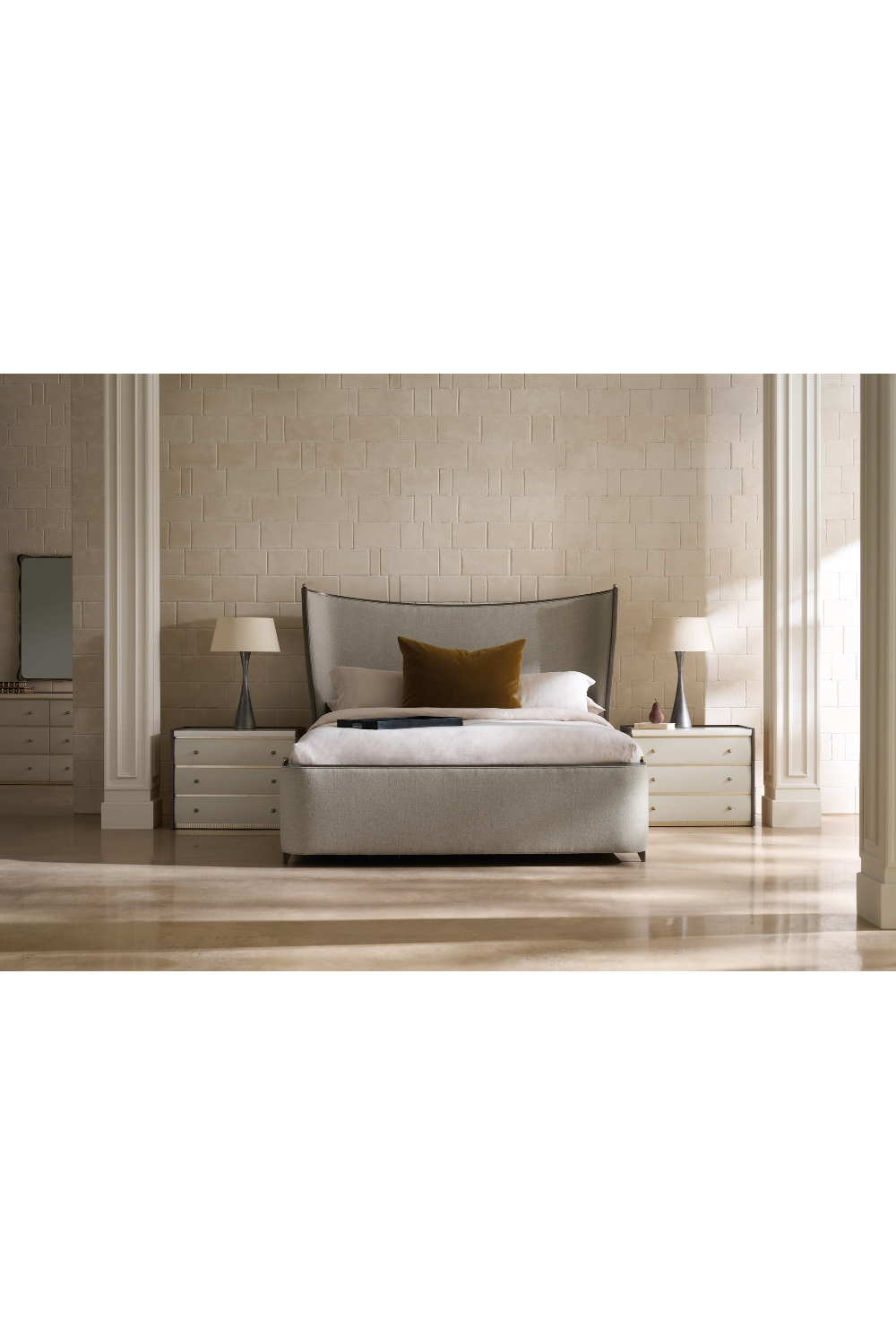 Burnished Adobe 3-Drawer Nightstand | Caracole Avignon | Caracole.eu.com