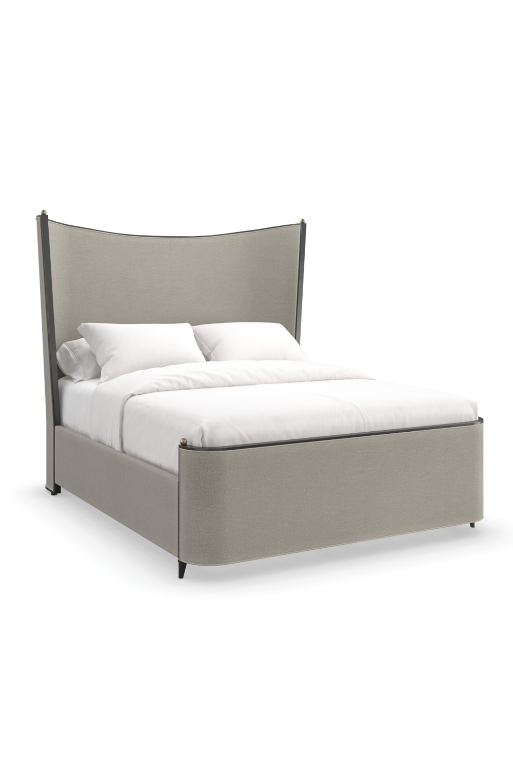 Gray Fabric Queen Bed | Caracole Provence | Caracole.eu.com
