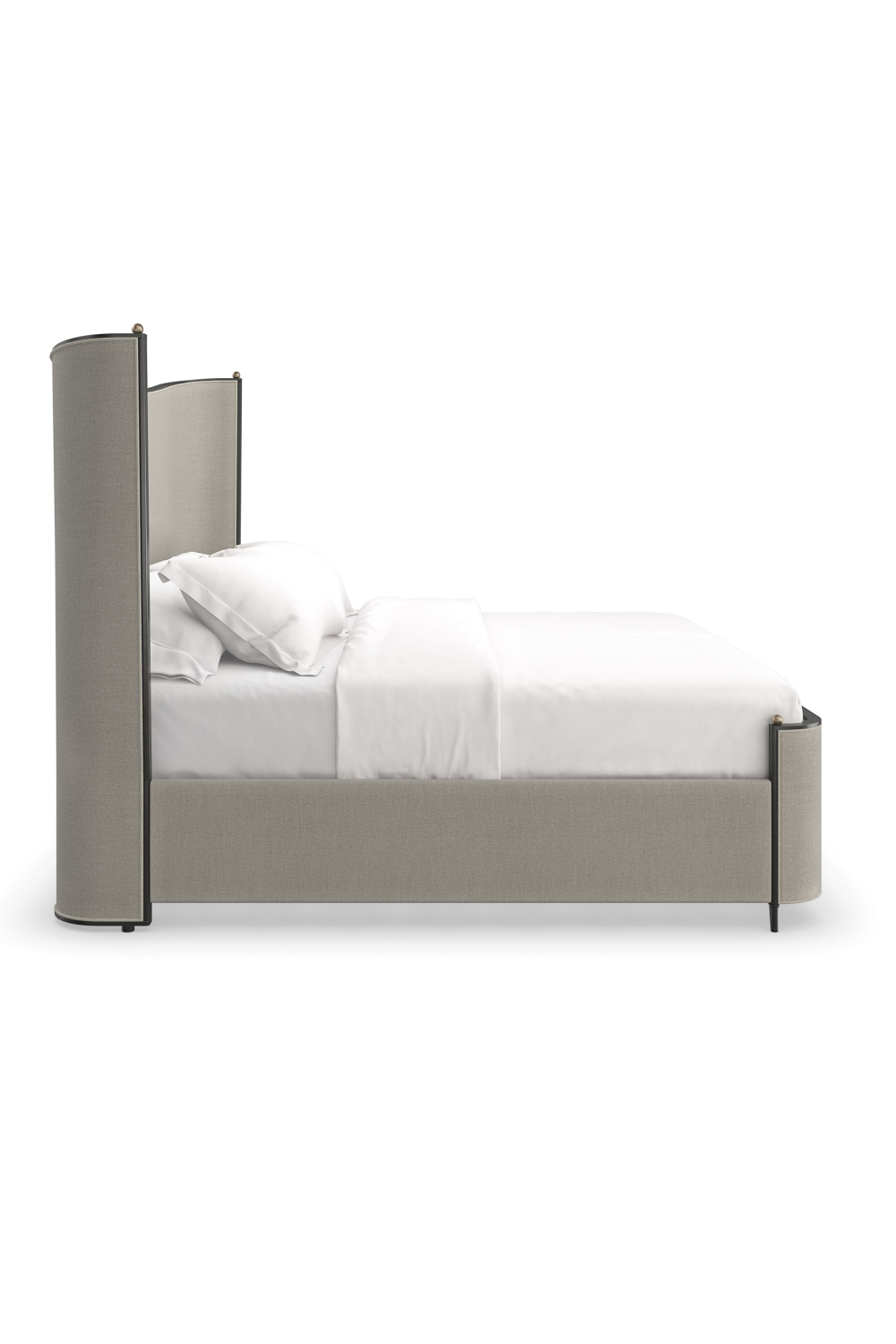 Gray Fabric Queen Bed | Caracole Provence | Caracole.eu.com