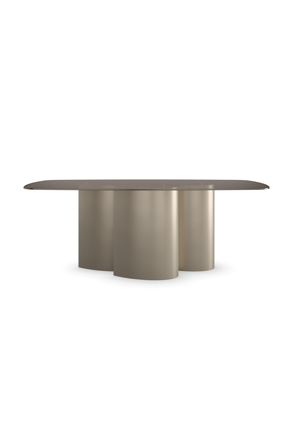 Gold 3-Column Base Dining Table | Caracole Aphelion 3 | Caracole.eu.com