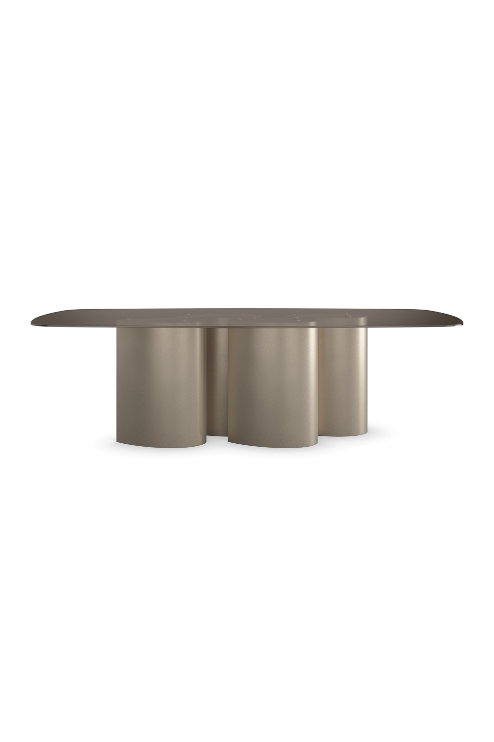 Gold 4-Column Base Dining Table | Caracole Aphelion 4 | Caracole.eu.com