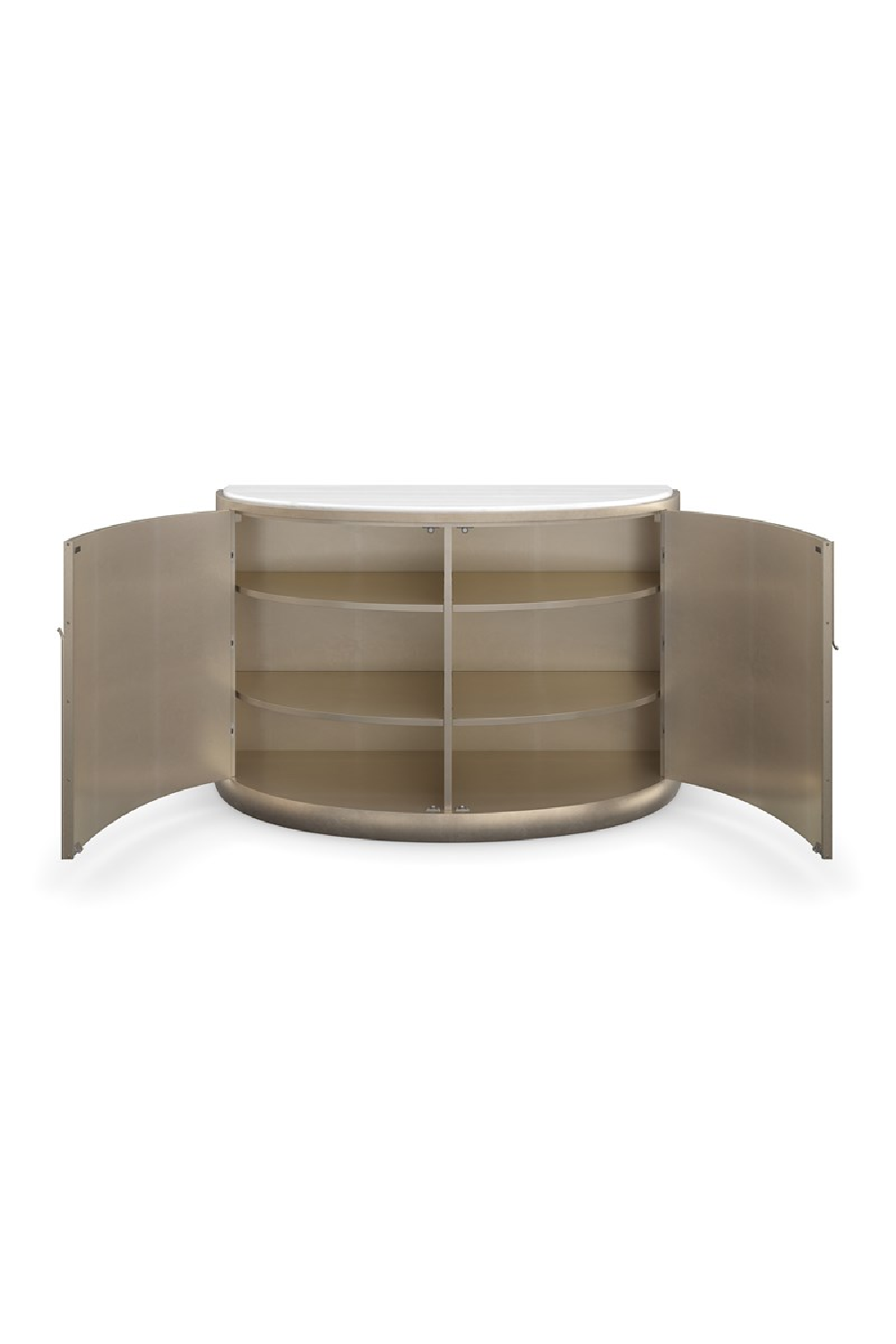 Gold Curved 2-Door Sideboard | Caracole Meridian | Caracole.eu.com