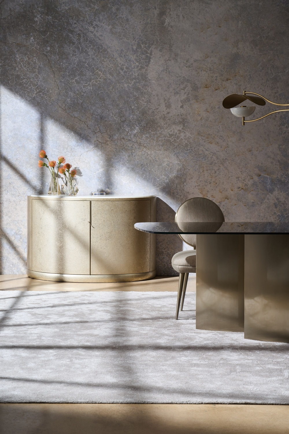 Beige Upholstered Dining Chair | Caracole Apollo | Caracole.eu.com