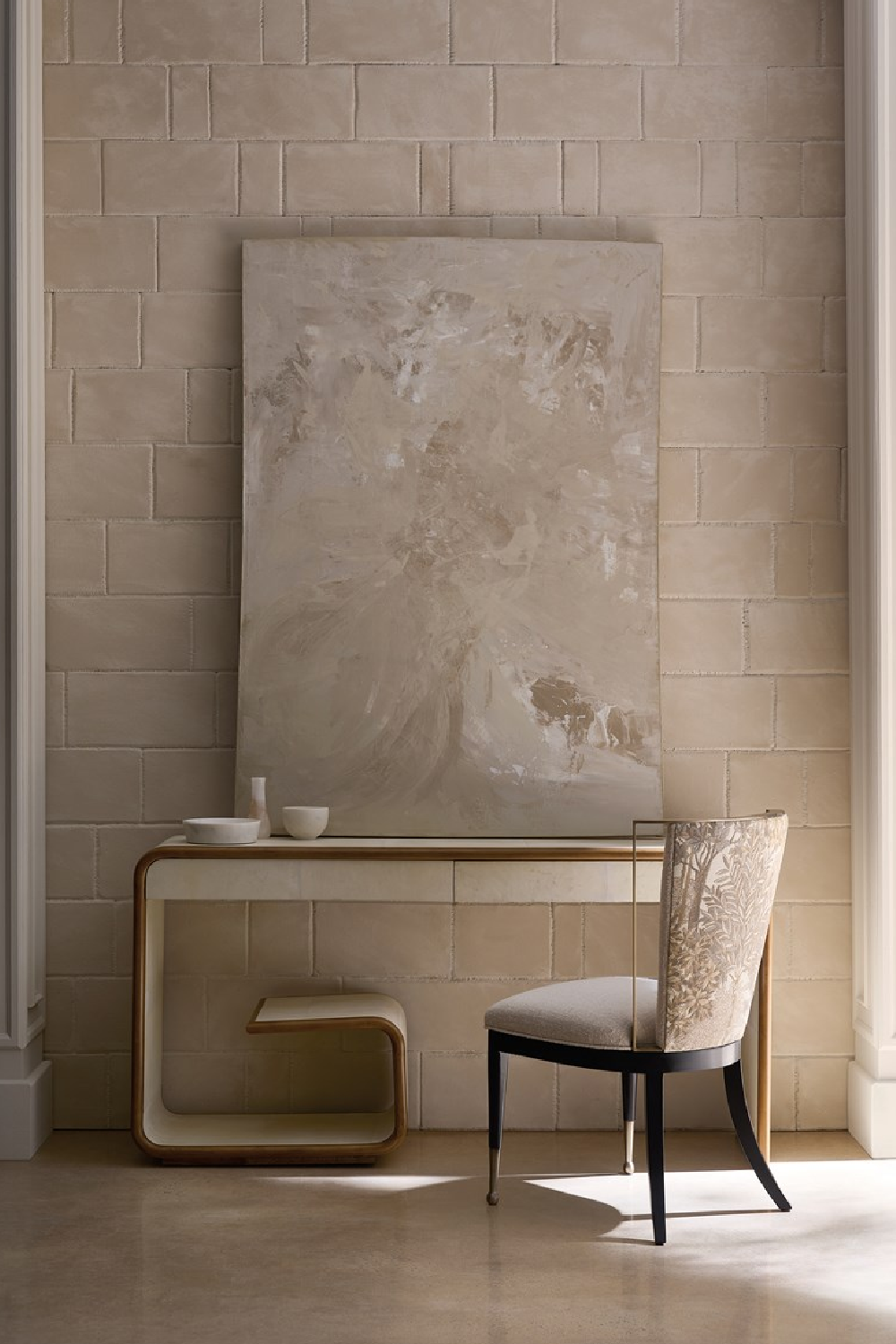 Ivory Linen-Blend Dining Chair | Caracole Astoria | Caracole.eu.com