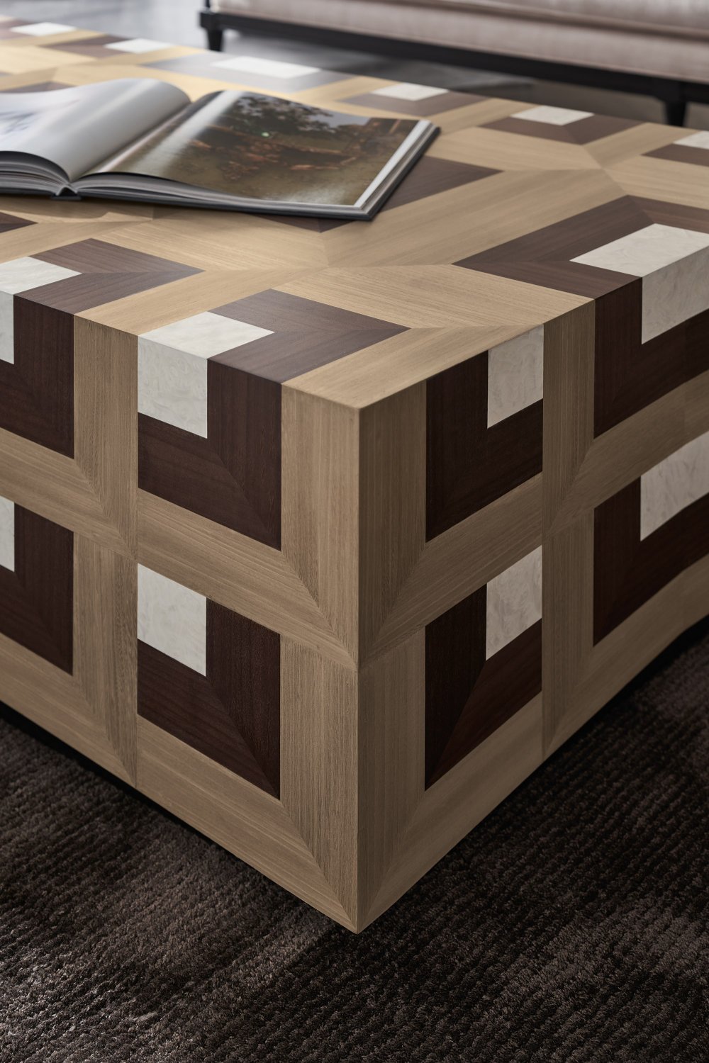 Parquet Rectangular Coffee Table | Caracole Illusion | Caracole.eu.com