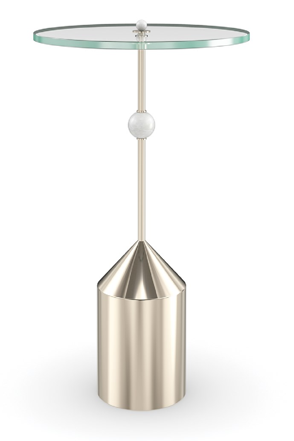 Clear Glass Pedestal Side Table | Caracole Alpha | Caracole.eu.com