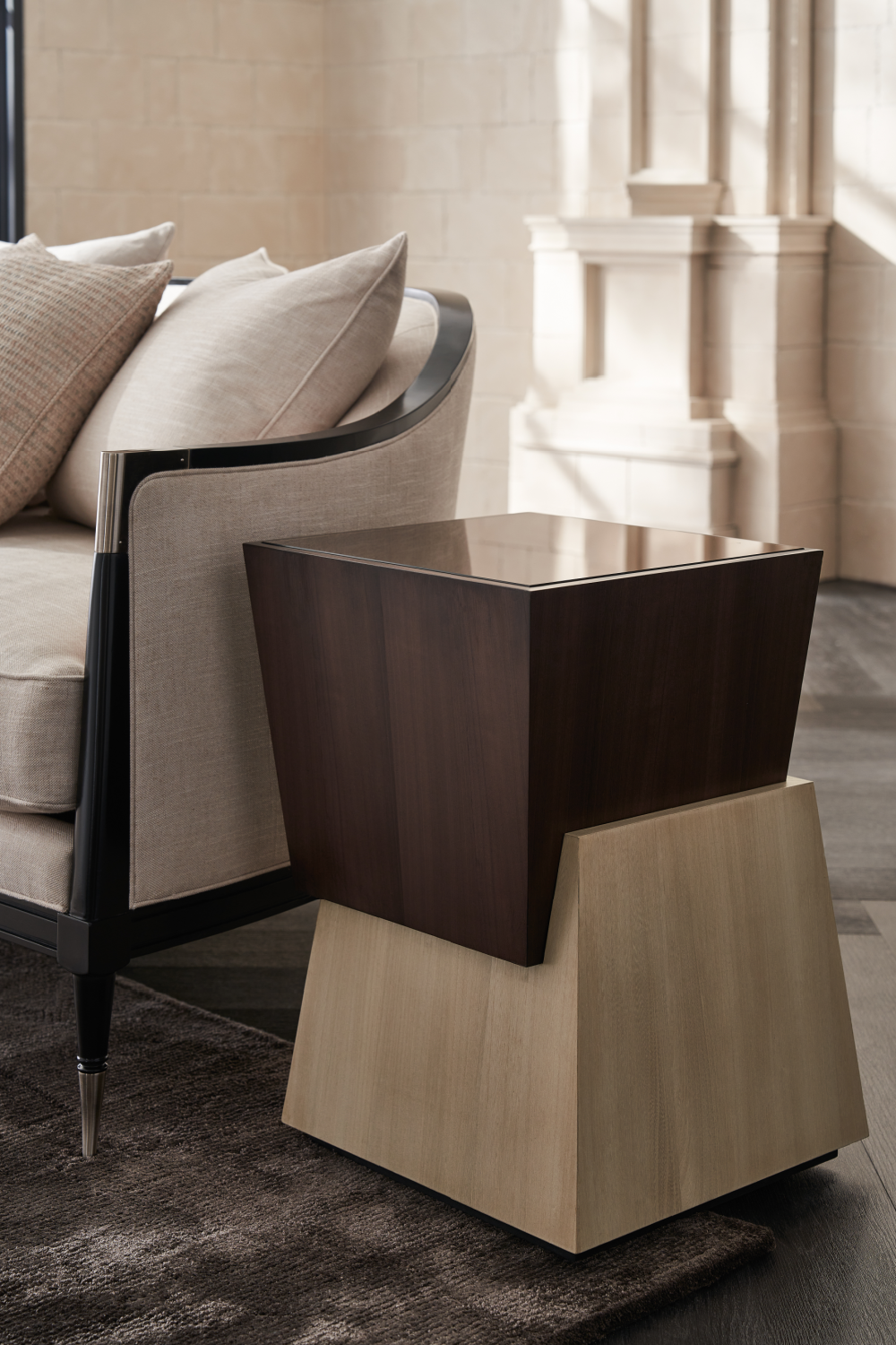 Two-Toned Cubist Side Table | Caracole Relativity | Caracole.eu.com
