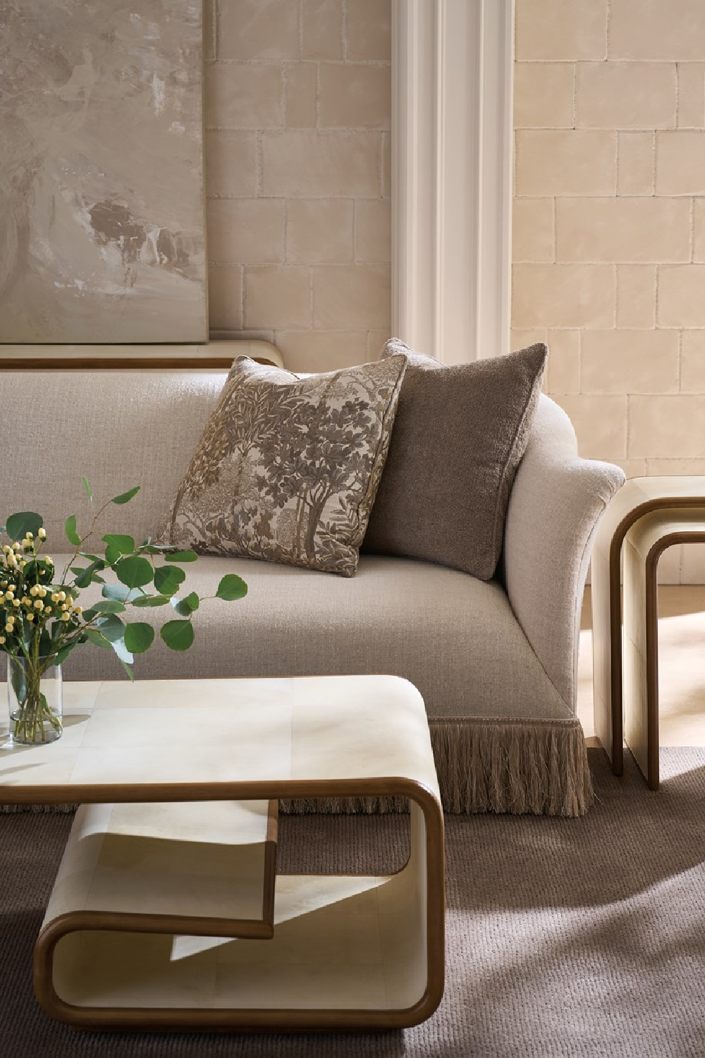 Ivory Parchment Nesting Tables (2) | Caracole Delano | Caracole.eu.com