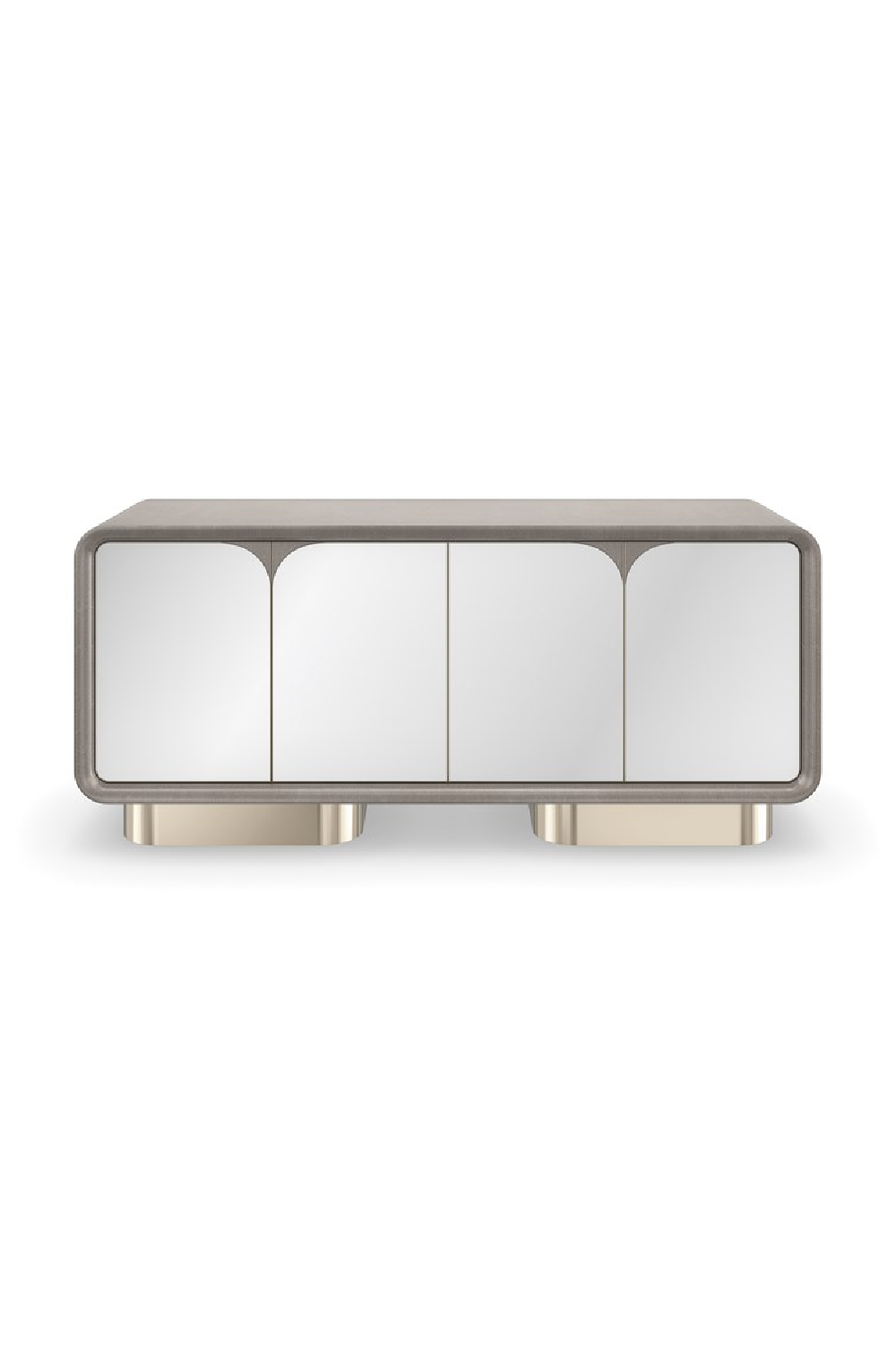Mirrored 4-Door Media Unit | Caracole Aero | Caracole.eu.com